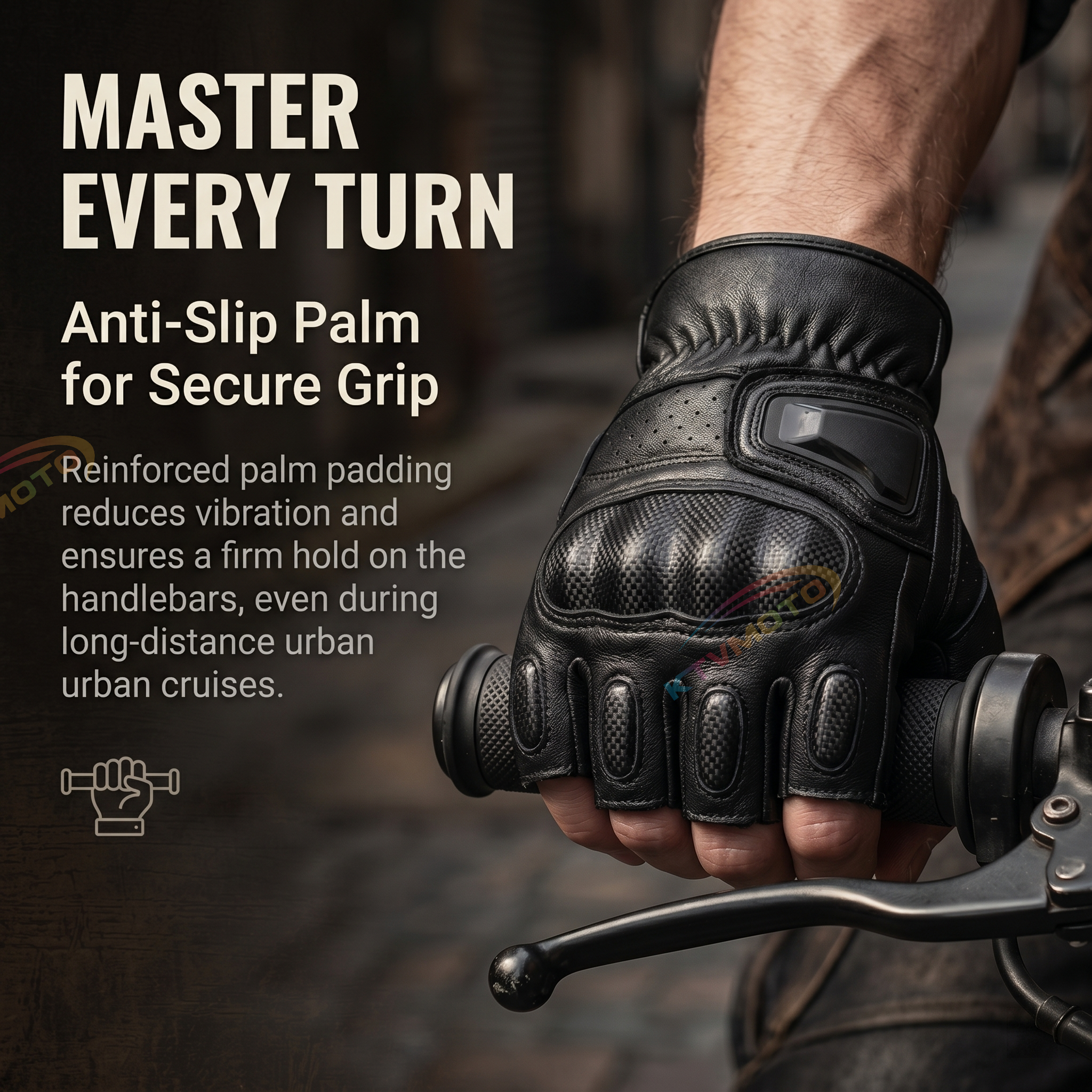 Genuine leather touchscreen non-slip motorcycle gloves-G57