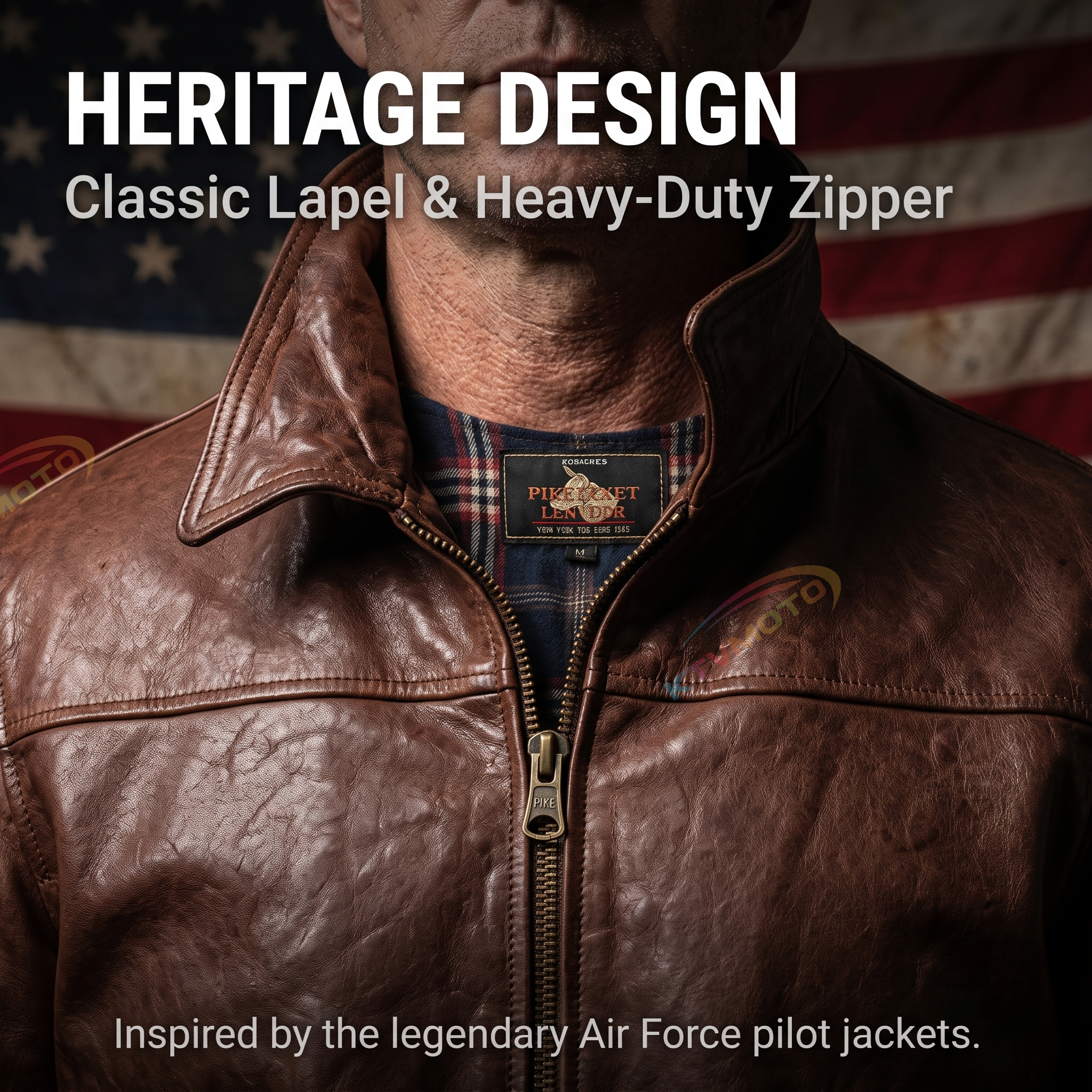 Retro Lapel Casual Flight Jacket - A52