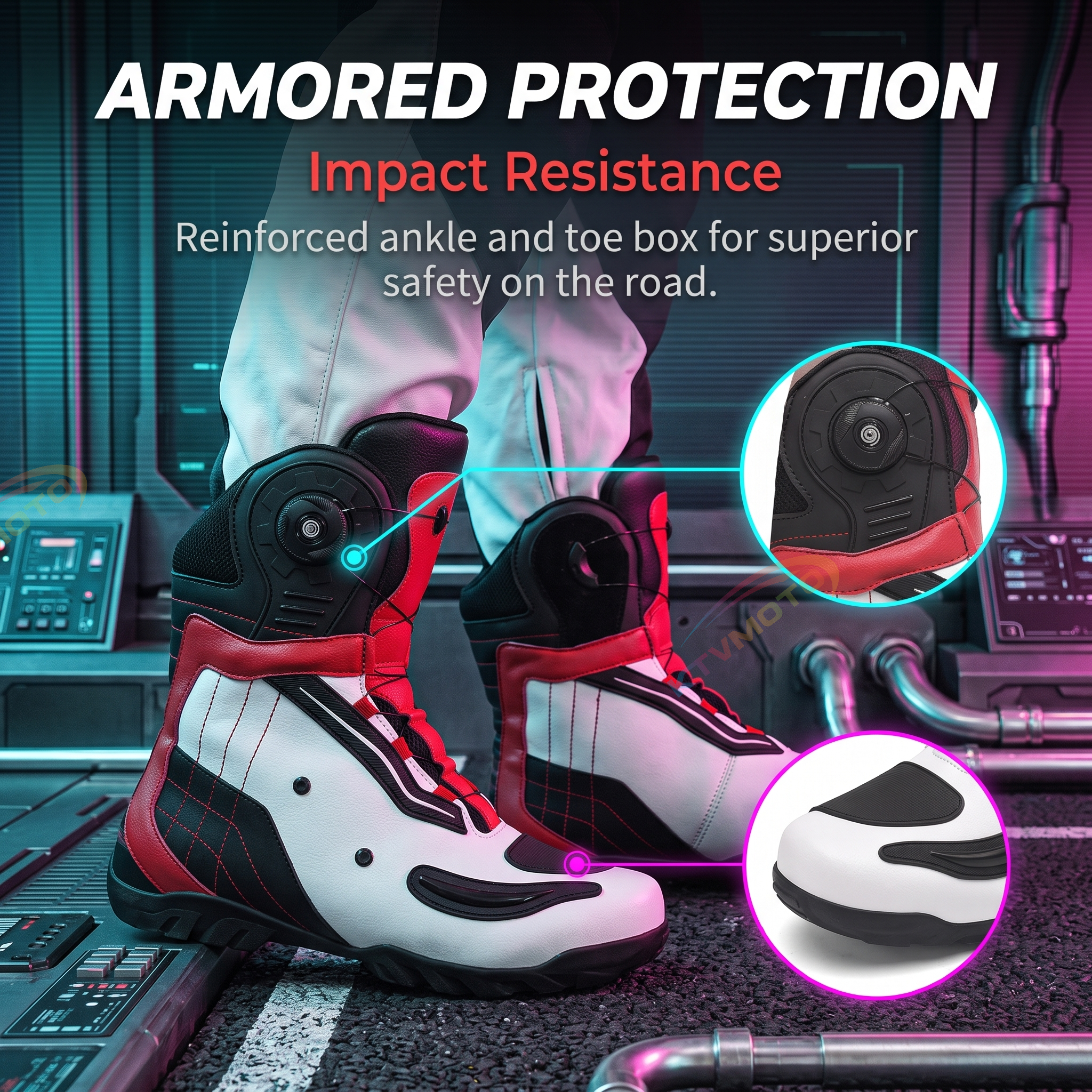 Motorcycle riding boots are comfortable and durable.-K165