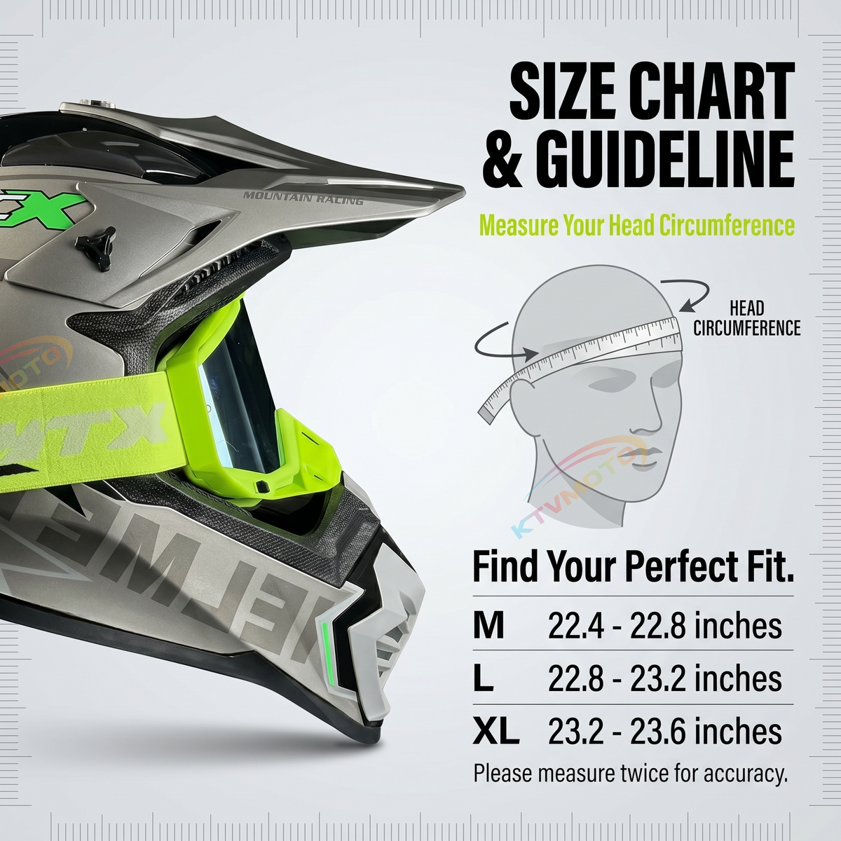 Off-road Motorcycle Helmet with Goggles-I112