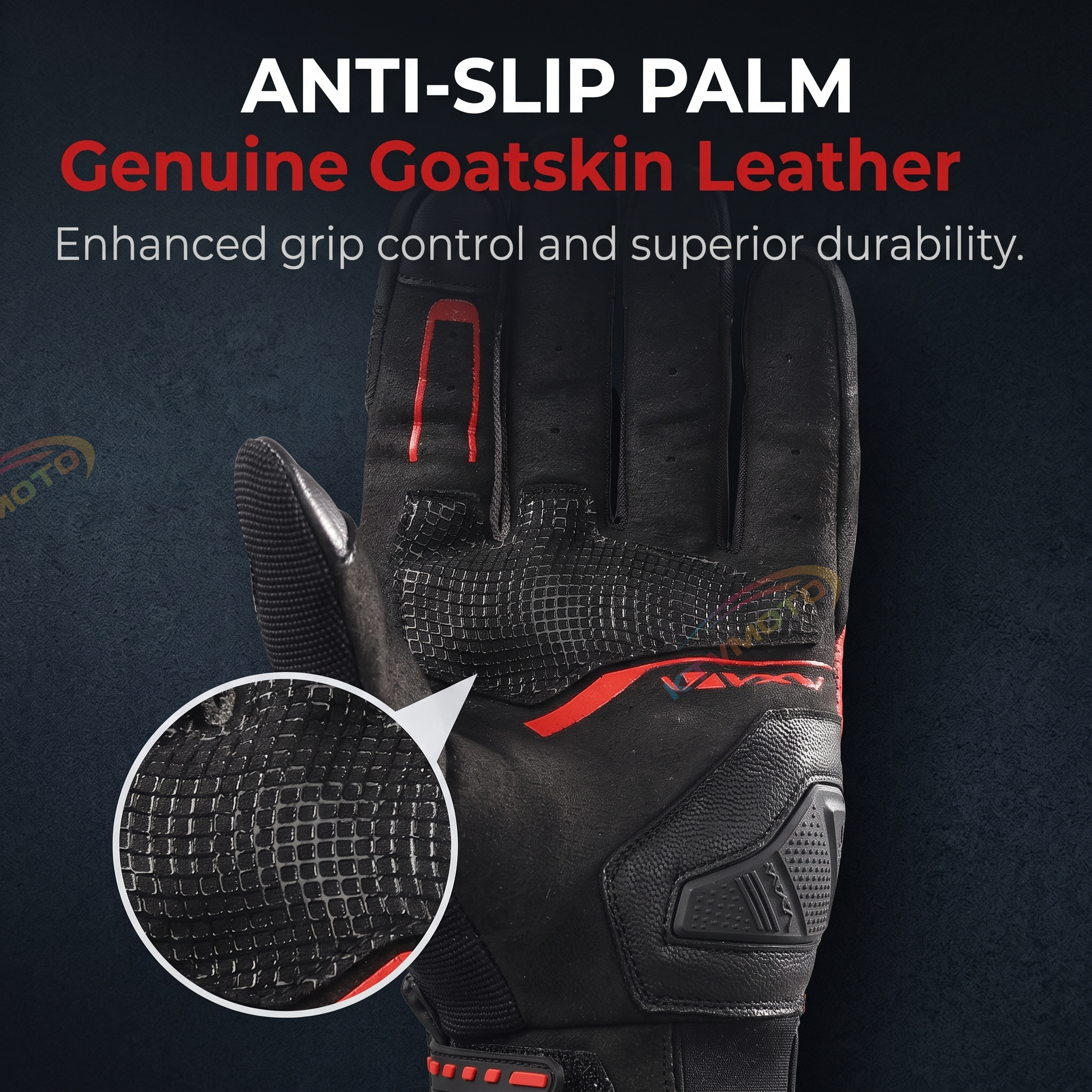Motorcycle riding gloves made of carbon fiber and sheepskin-G77