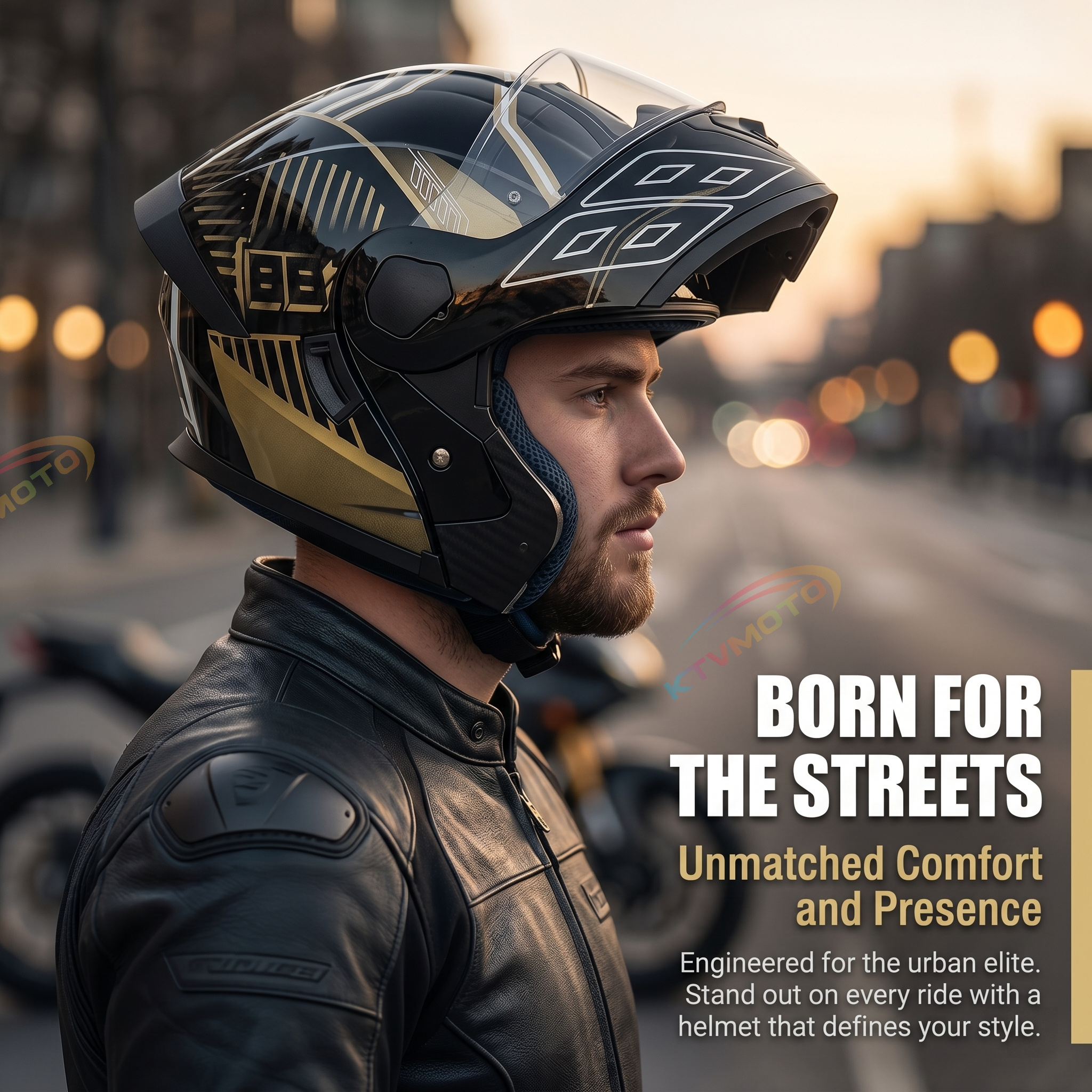 Modular Motorcycle Helmet with Dual Visor-I120