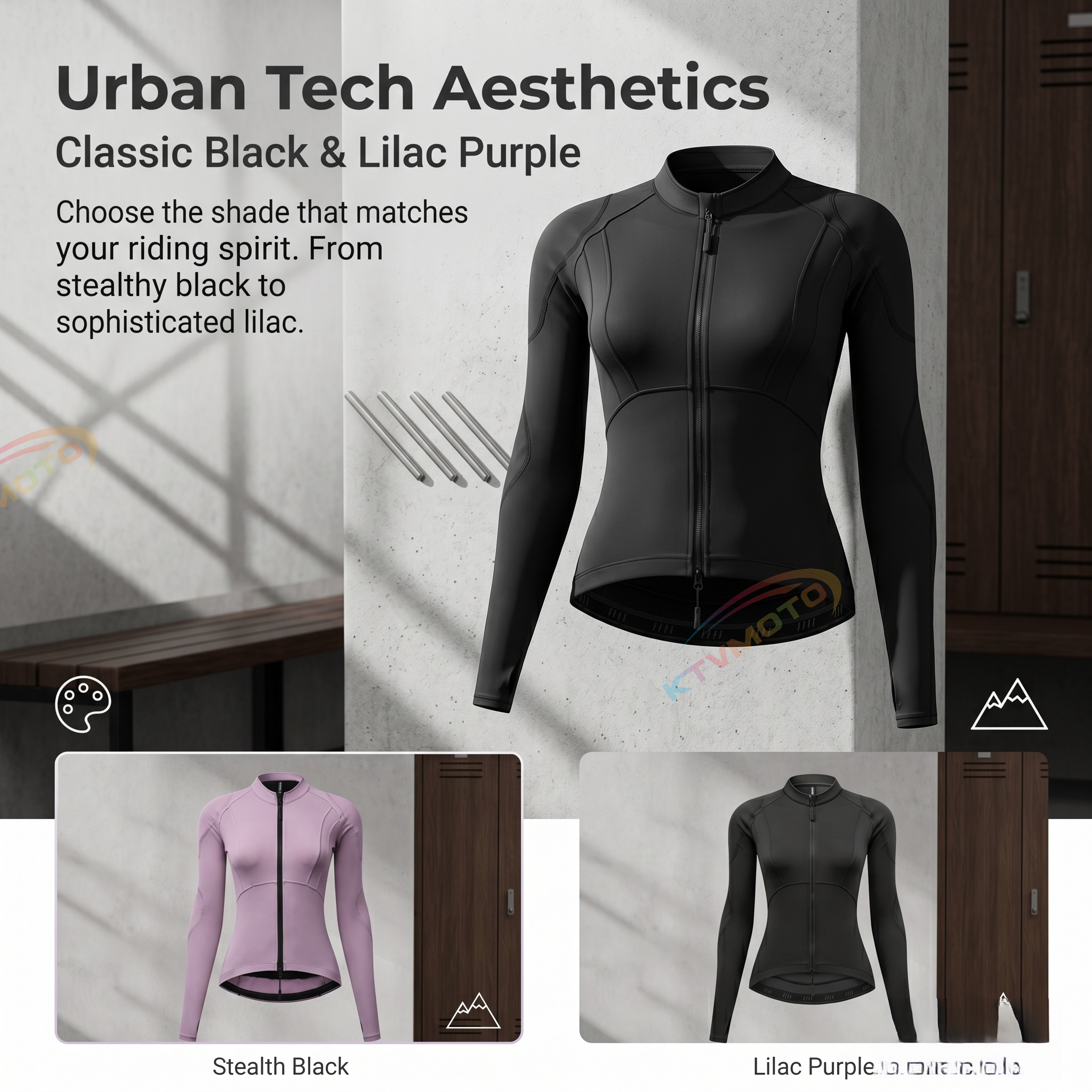 Women's slim-fit motorcycle suit-J42