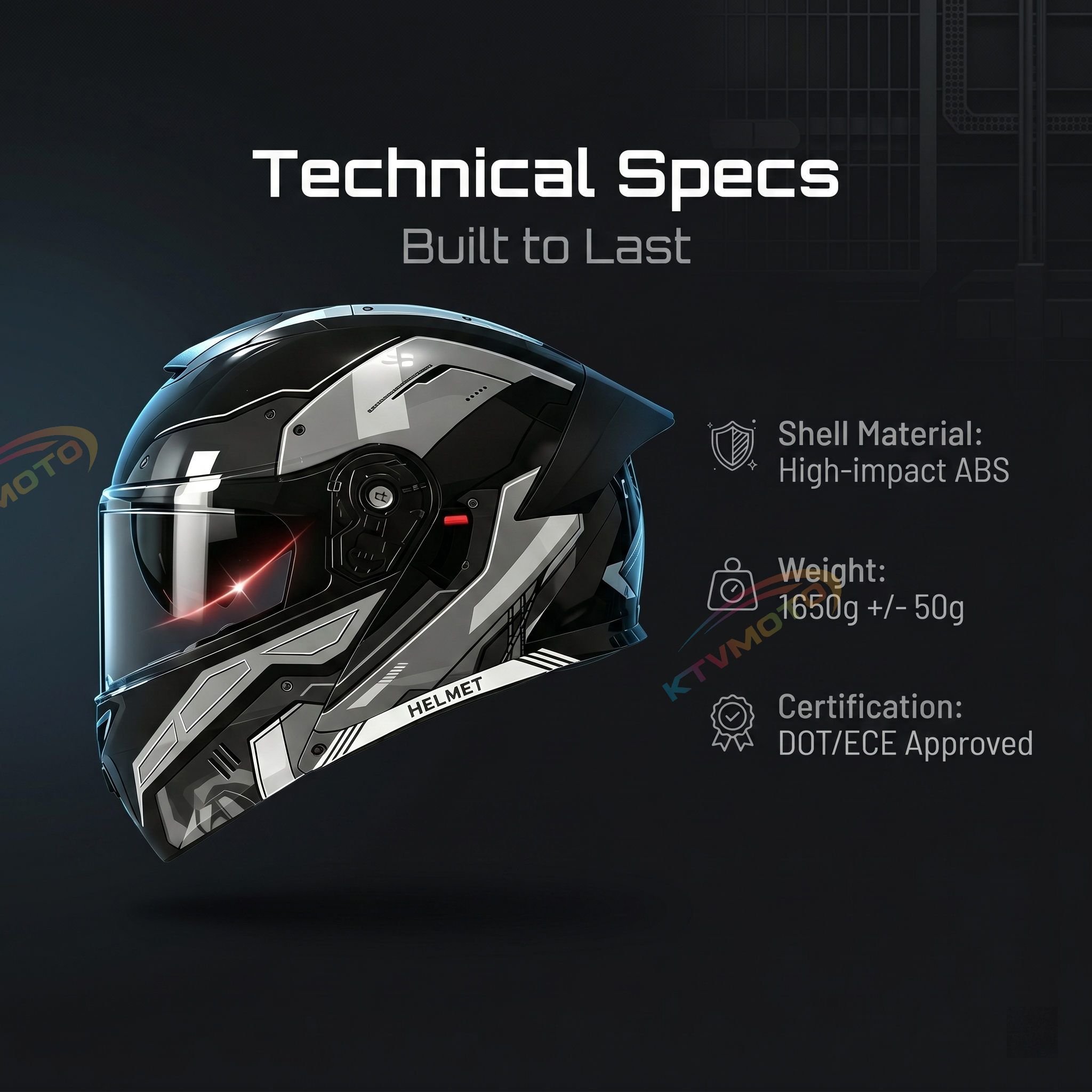 Motorcycle flip-up helmet-I123