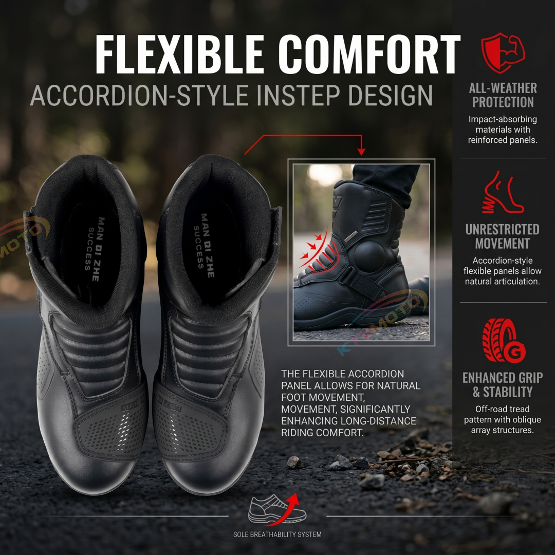 Mid-Length Off-Road Motorcycle Boots-K42