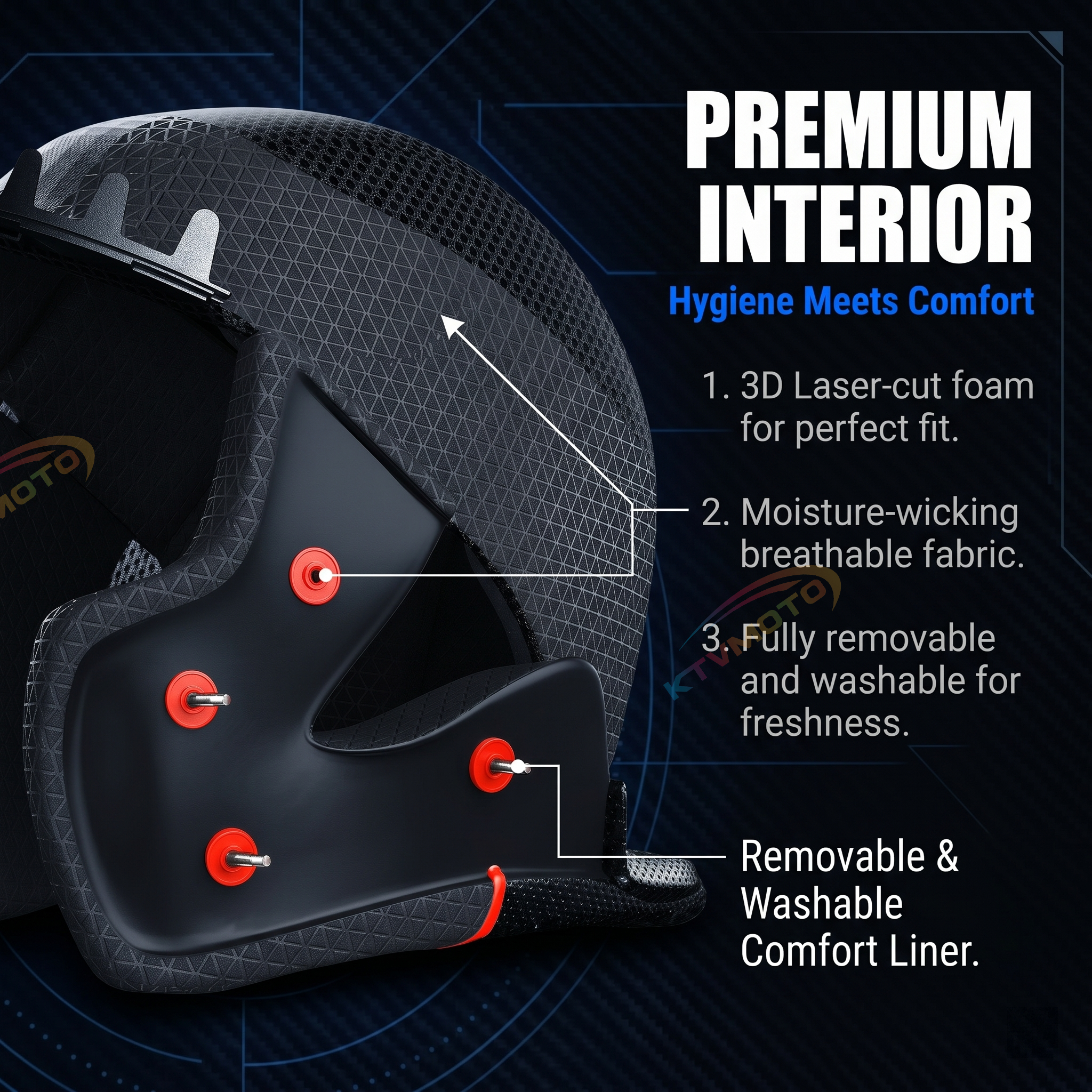 Dual-lens motorcycle helmet-I100