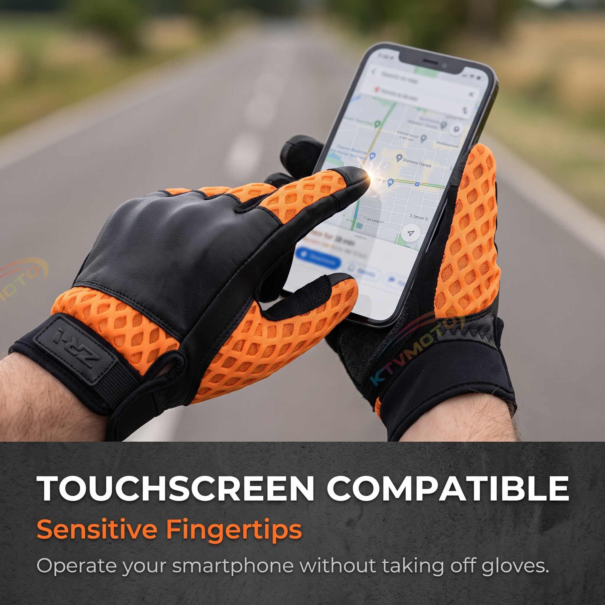 Motorcycle riding gloves with large mesh-G76