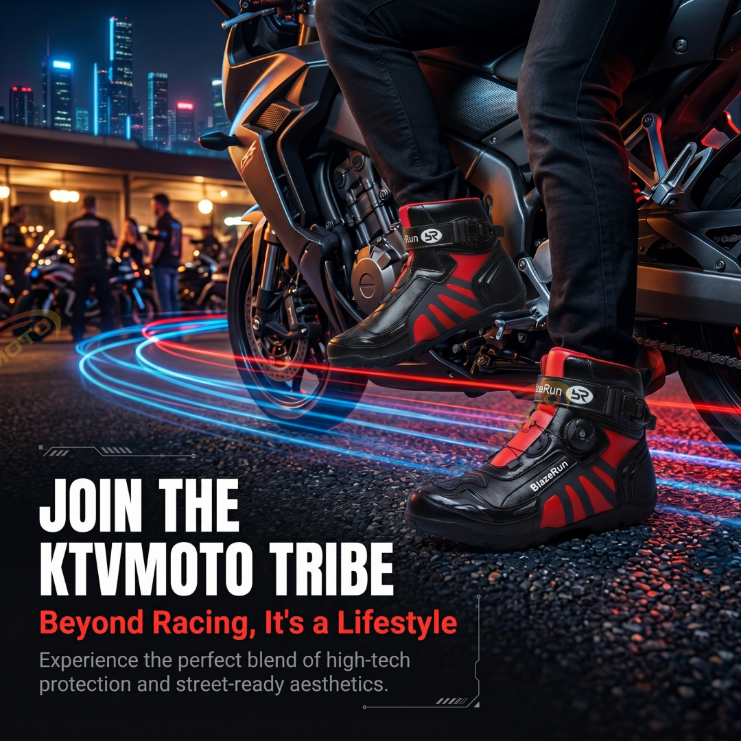 Abrasion-resistant leather motorcycle boots-K94