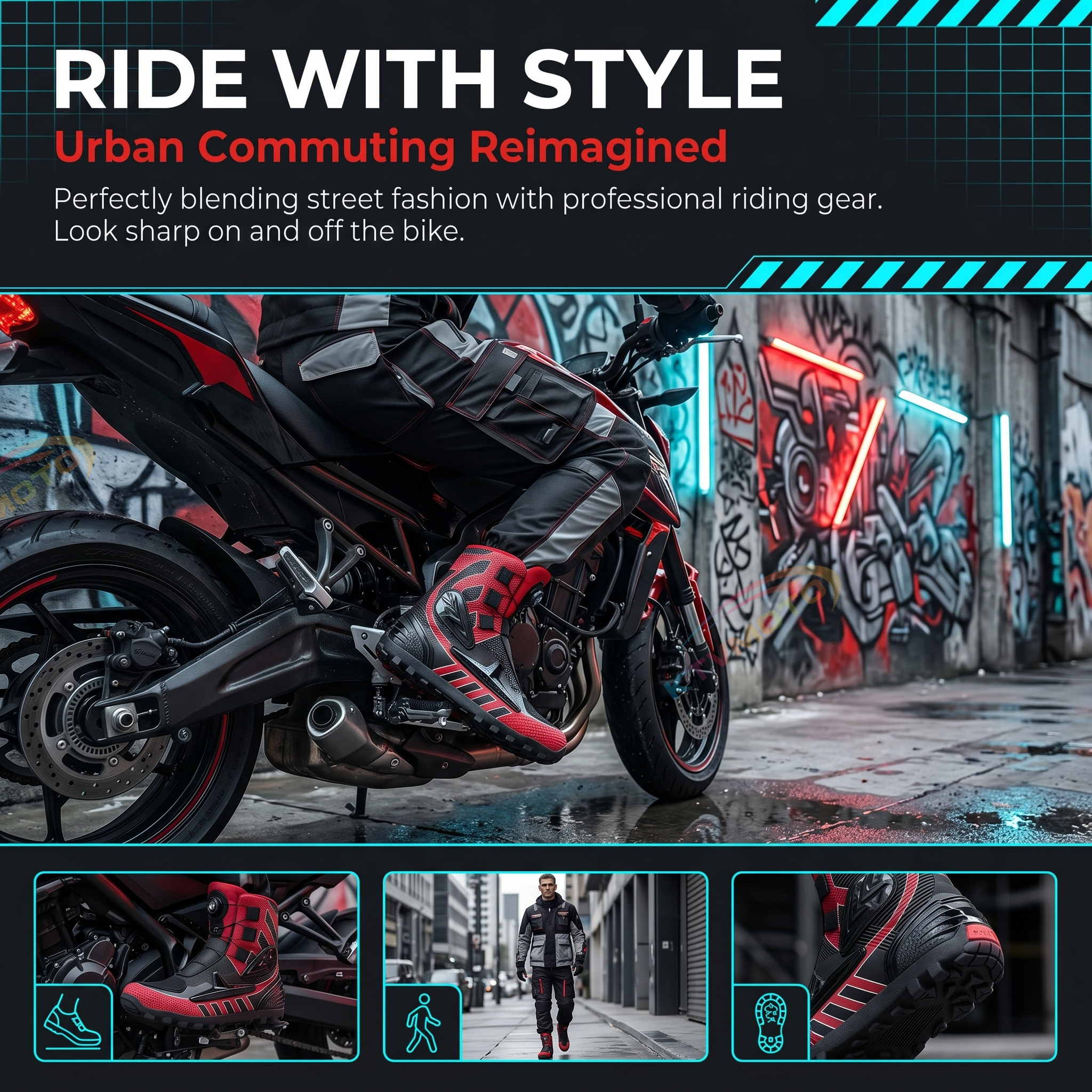 Motorcycle riding shoes-K109