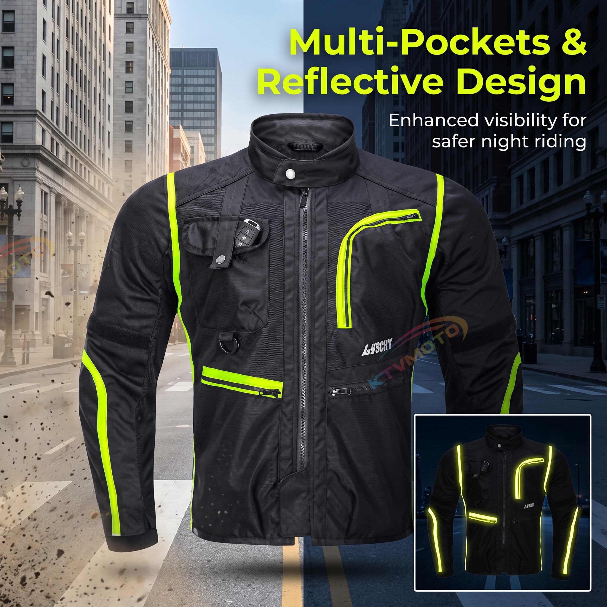 Motorcycle breathable riding jacket-J85