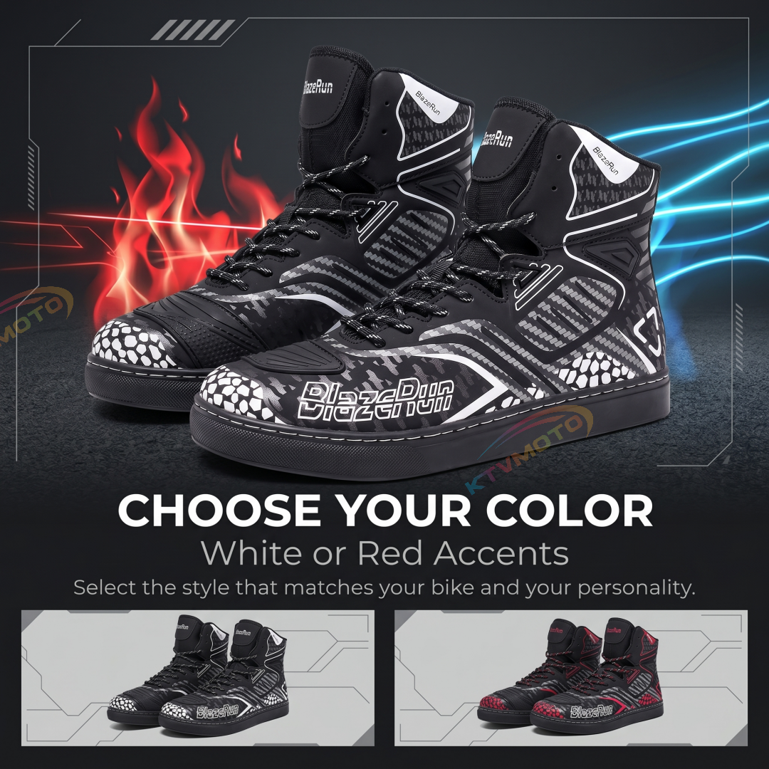 Non-slip rubber-soled sports motorcycle boots-K95