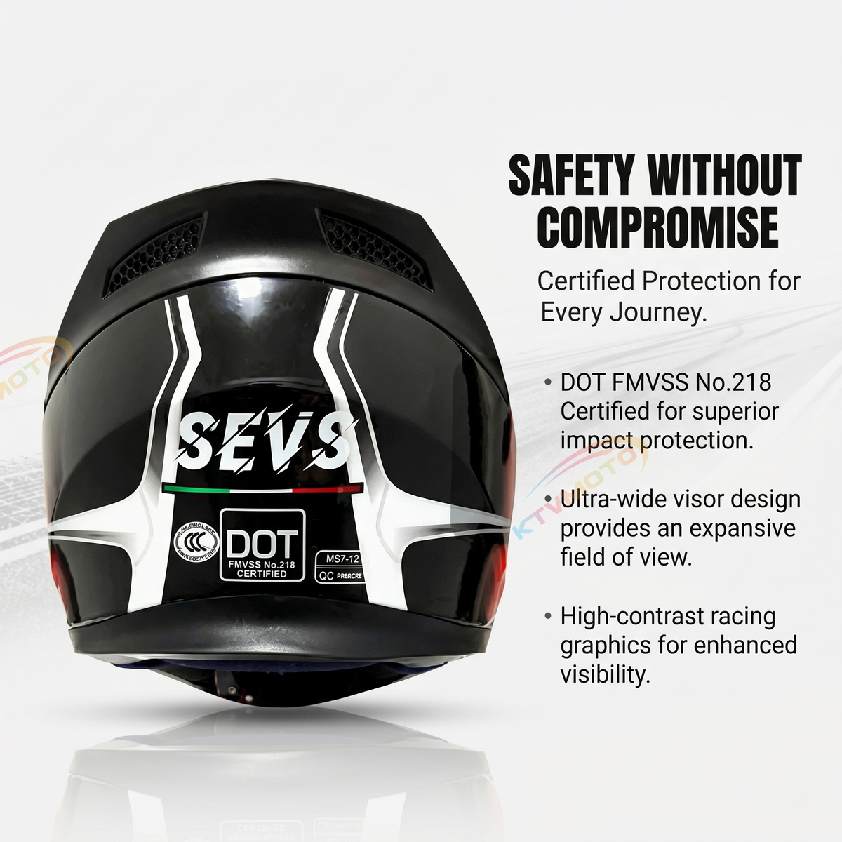 Street Racing Motorcycle Anti-Fog Full-Face Helmet-I106