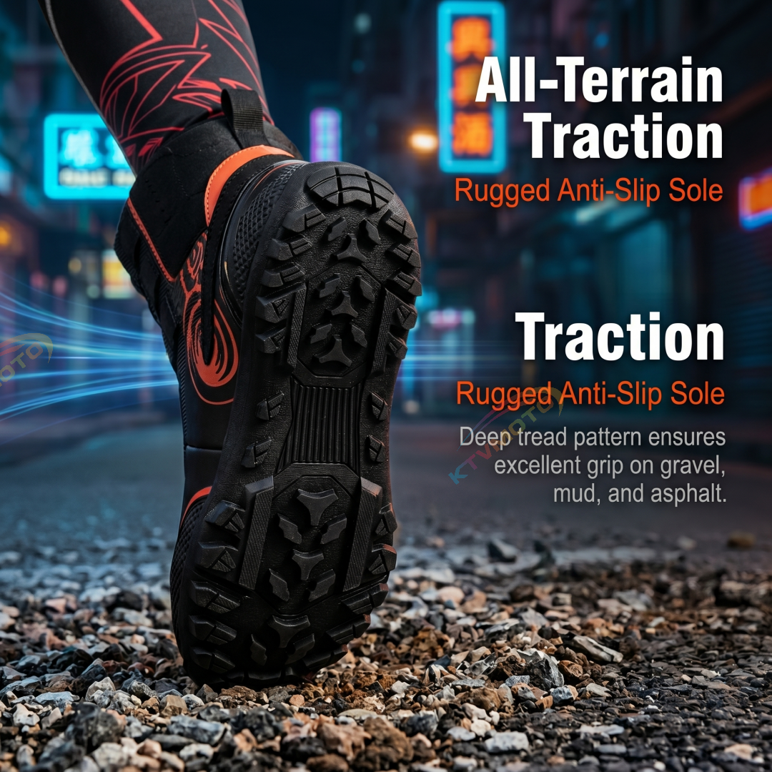 Classic Shock-Absorbing Outdoor Motorcycle Boots-K107