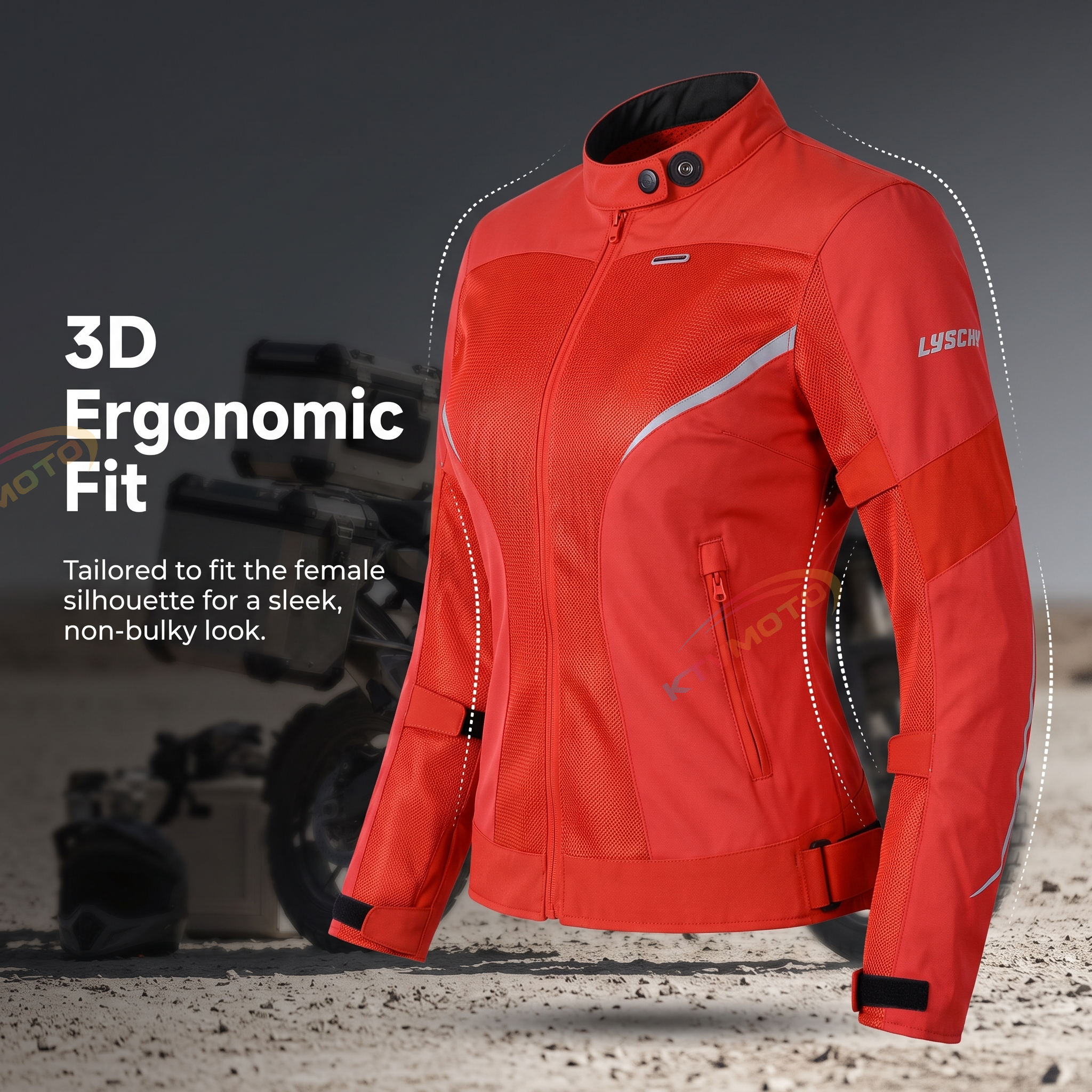Women's motorcycle riding suit with breathable mesh(CE2)-J81