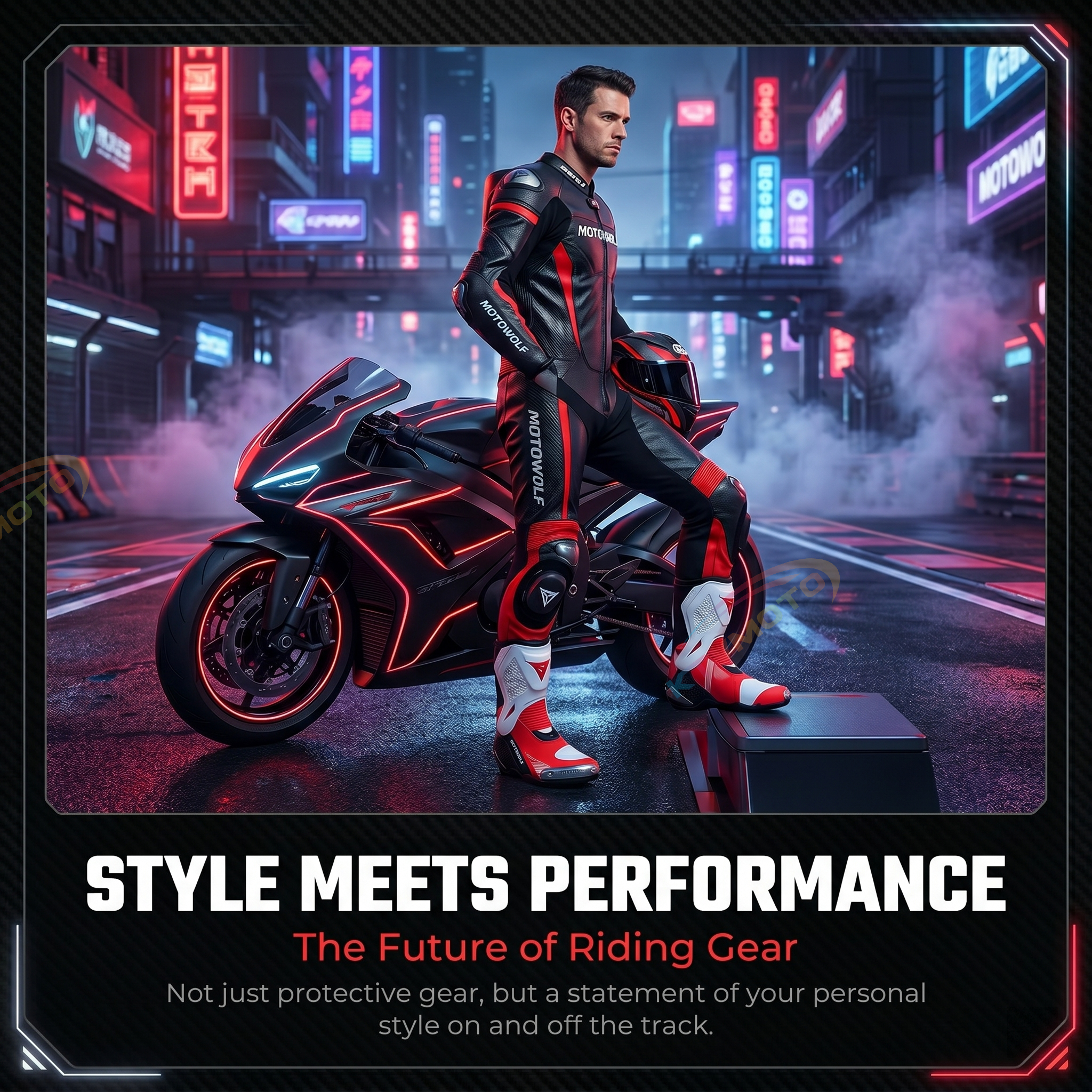 Motorcycle anti-slip and anti-fall riding boots-K54