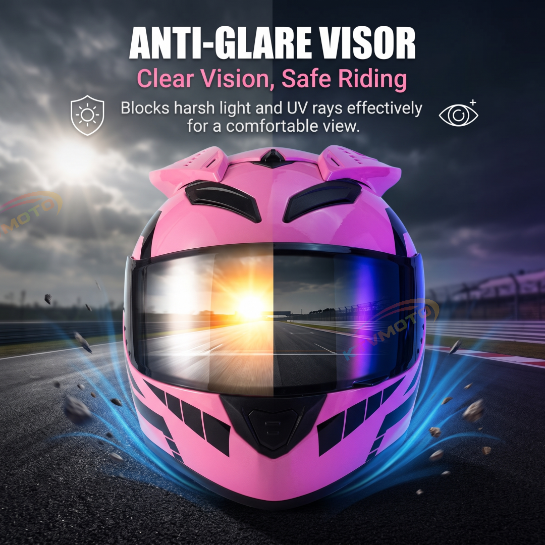 "Horned" tactical mecha-style motocross helmet-I139