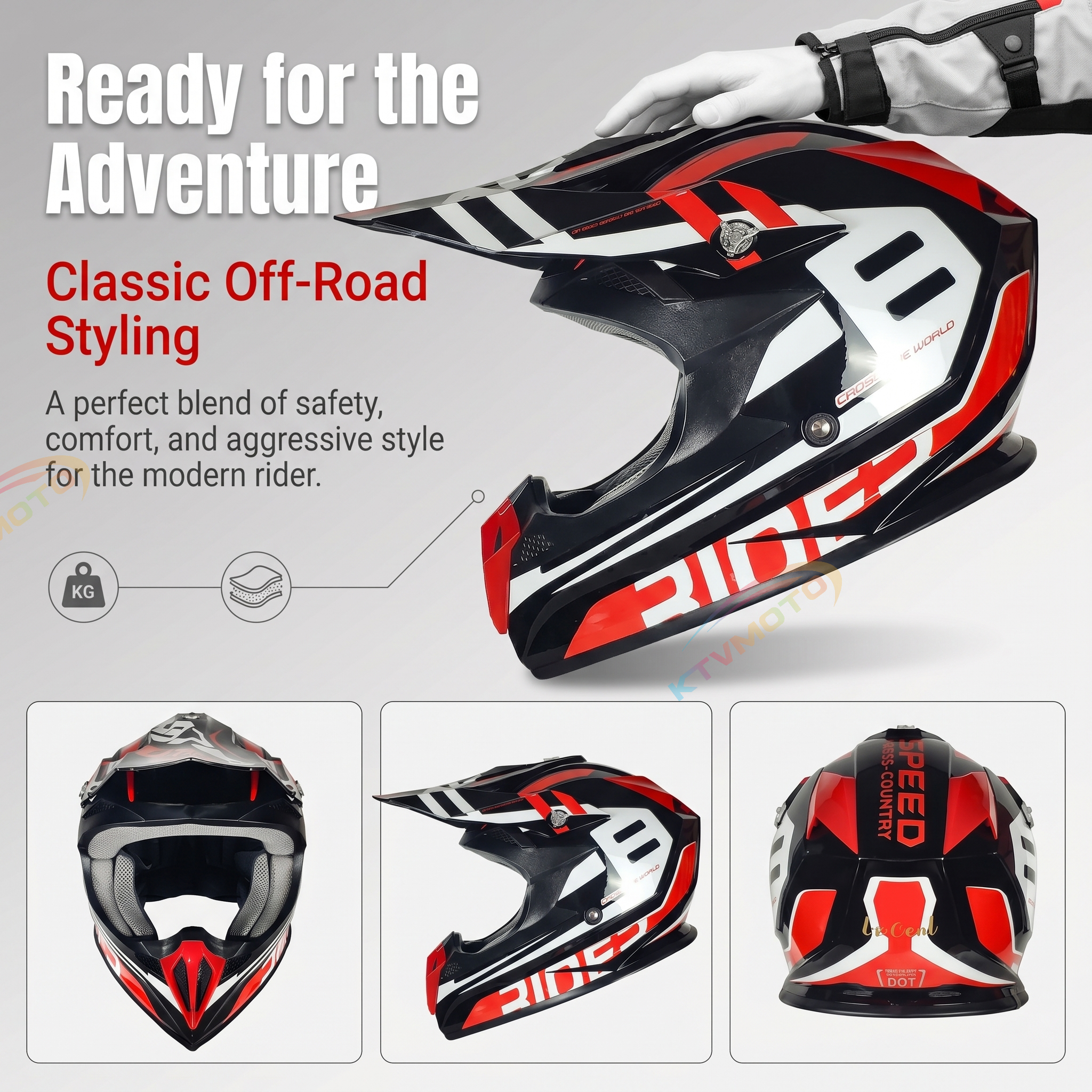 Motorcycle rally helmet/off-road helmet-I111