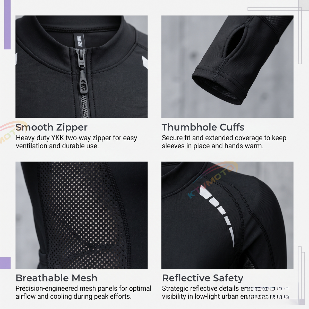 Women's slim-fit motorcycle suit-J42