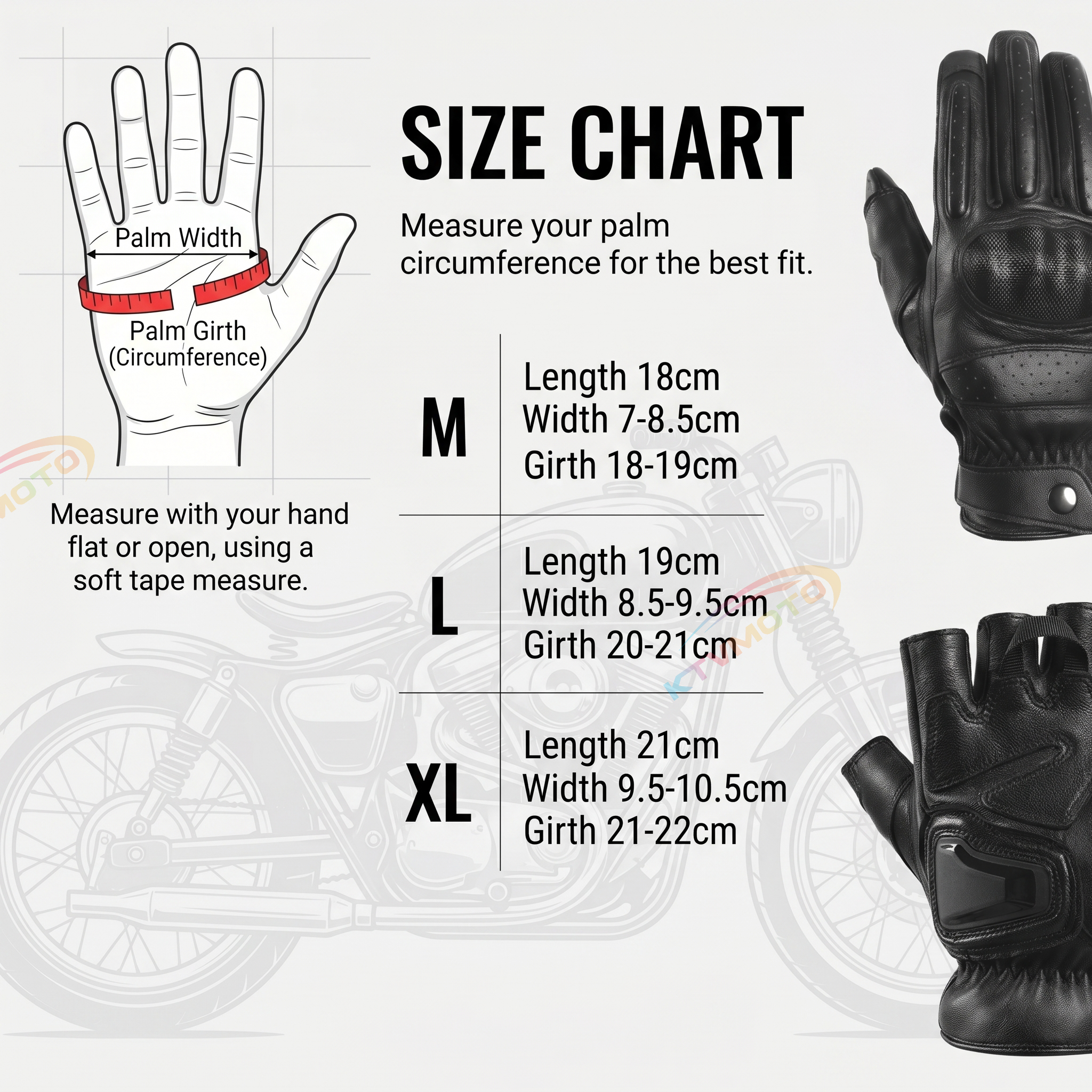 Genuine leather touchscreen non-slip motorcycle gloves-G57