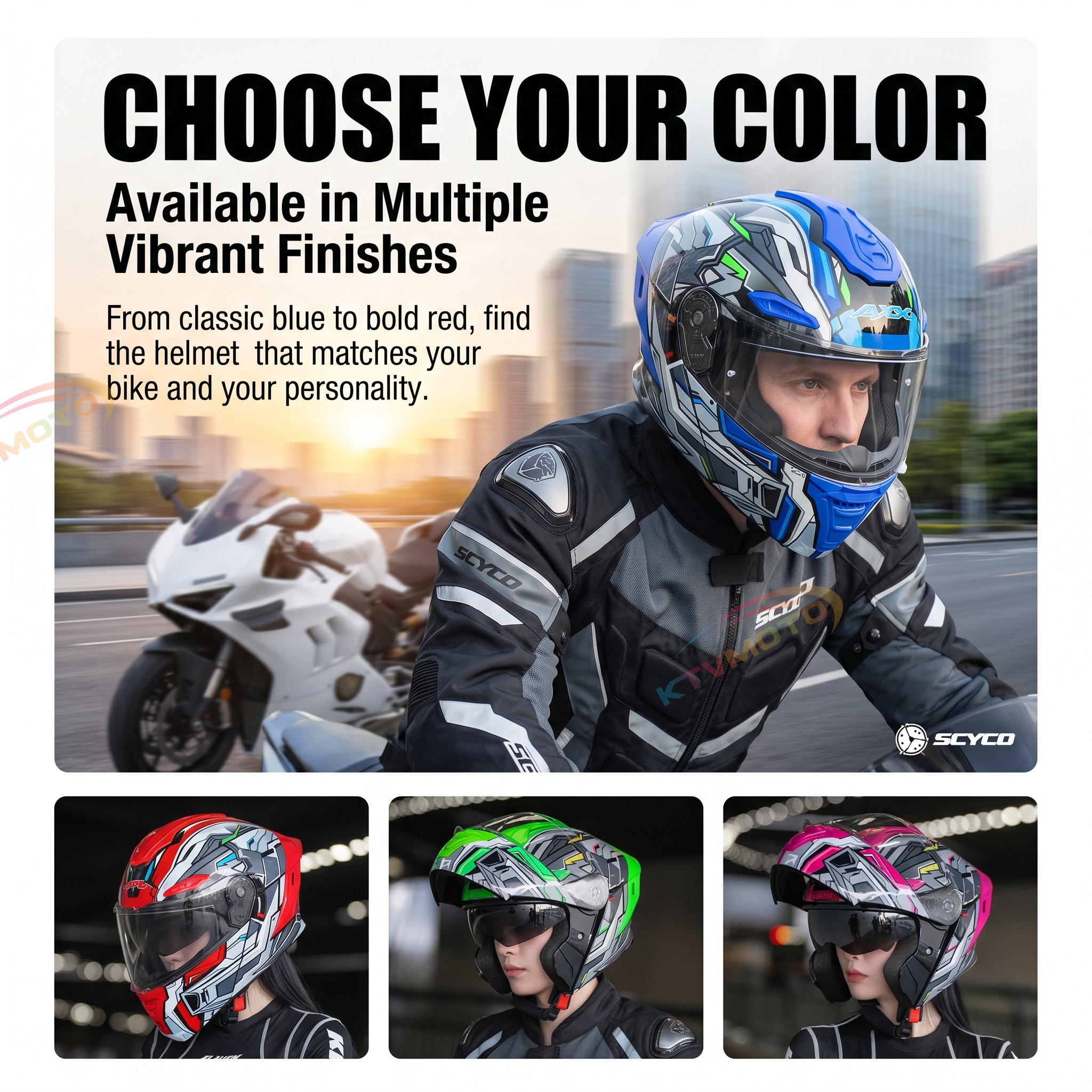 DOT approved modular motorcycle helmet dual mirrors-I132