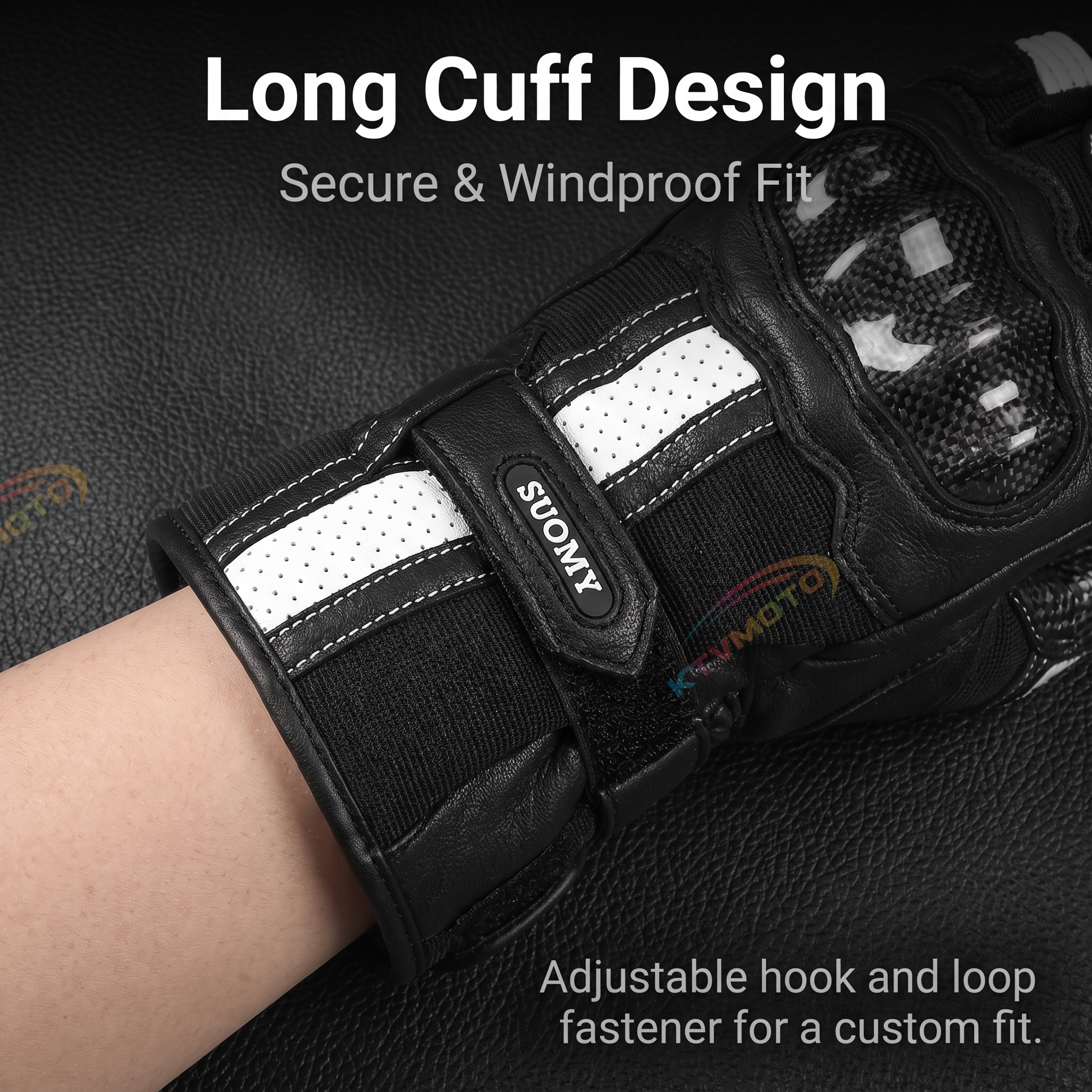 Genuine leather breathable retro motorcycle riding gloves-G82