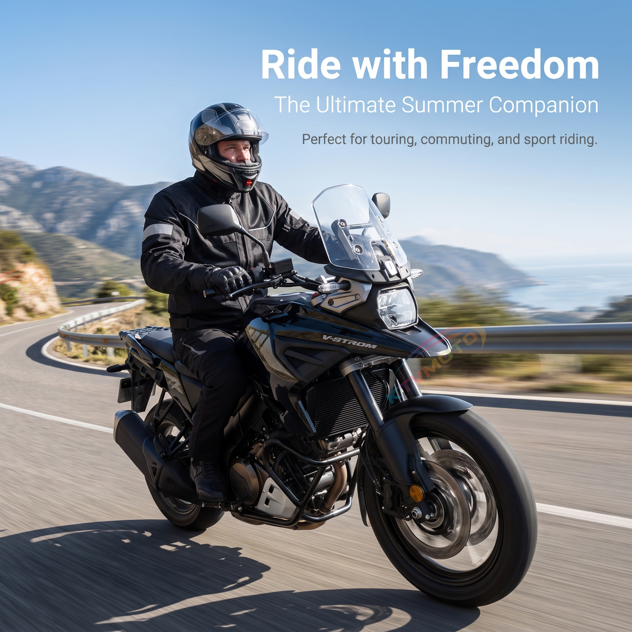 Motorcycle riding clothes with breathable mesh-J58