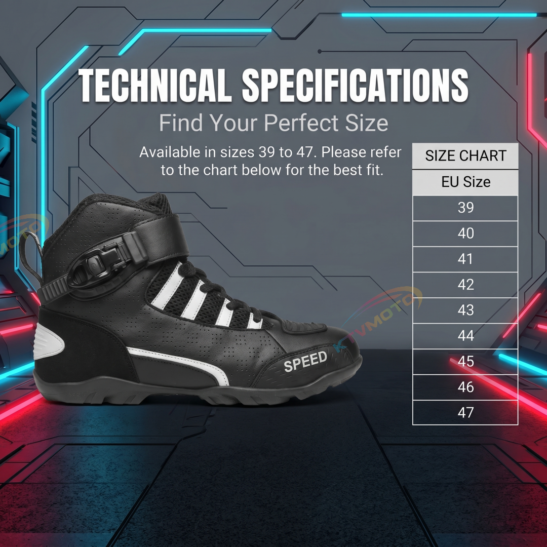 Motorcycle racing boots with crash and fall protection-K93