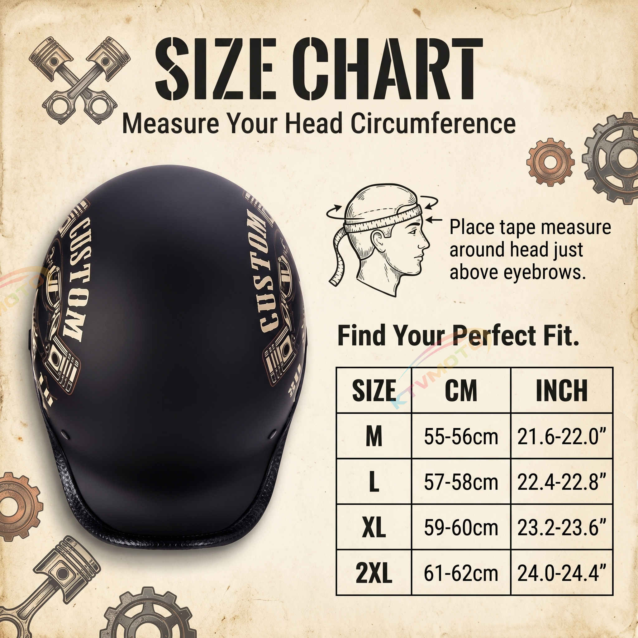 Retro motorcycle half helmet-I131