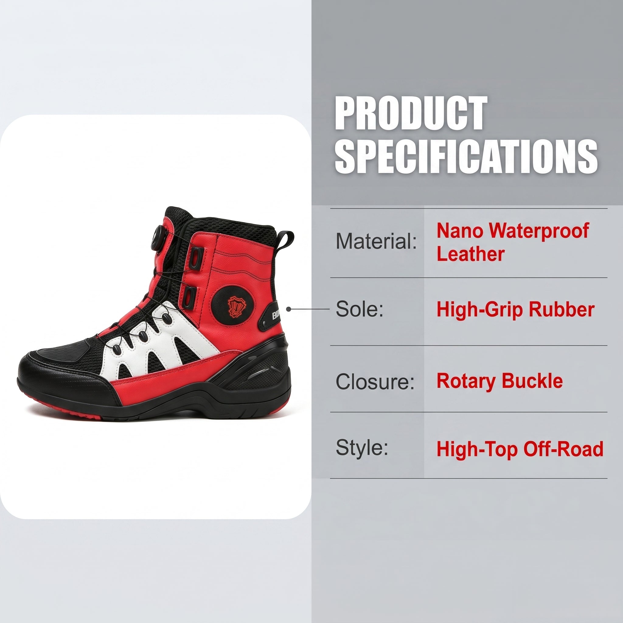 Retro high-top motorcycle off-road shoes-K81