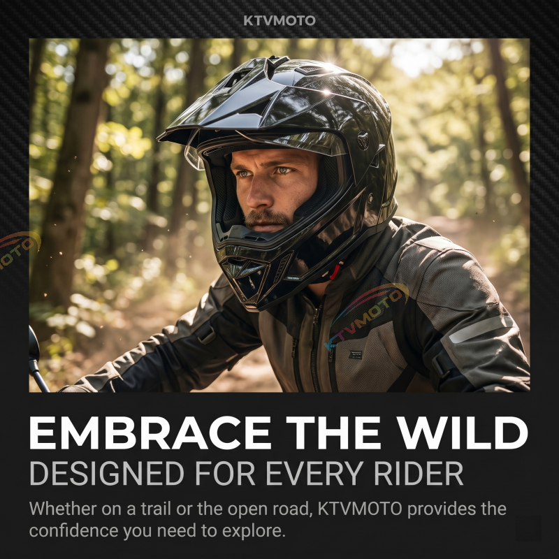 Full-Face Carbon Fiber Adventure Helmet-I107