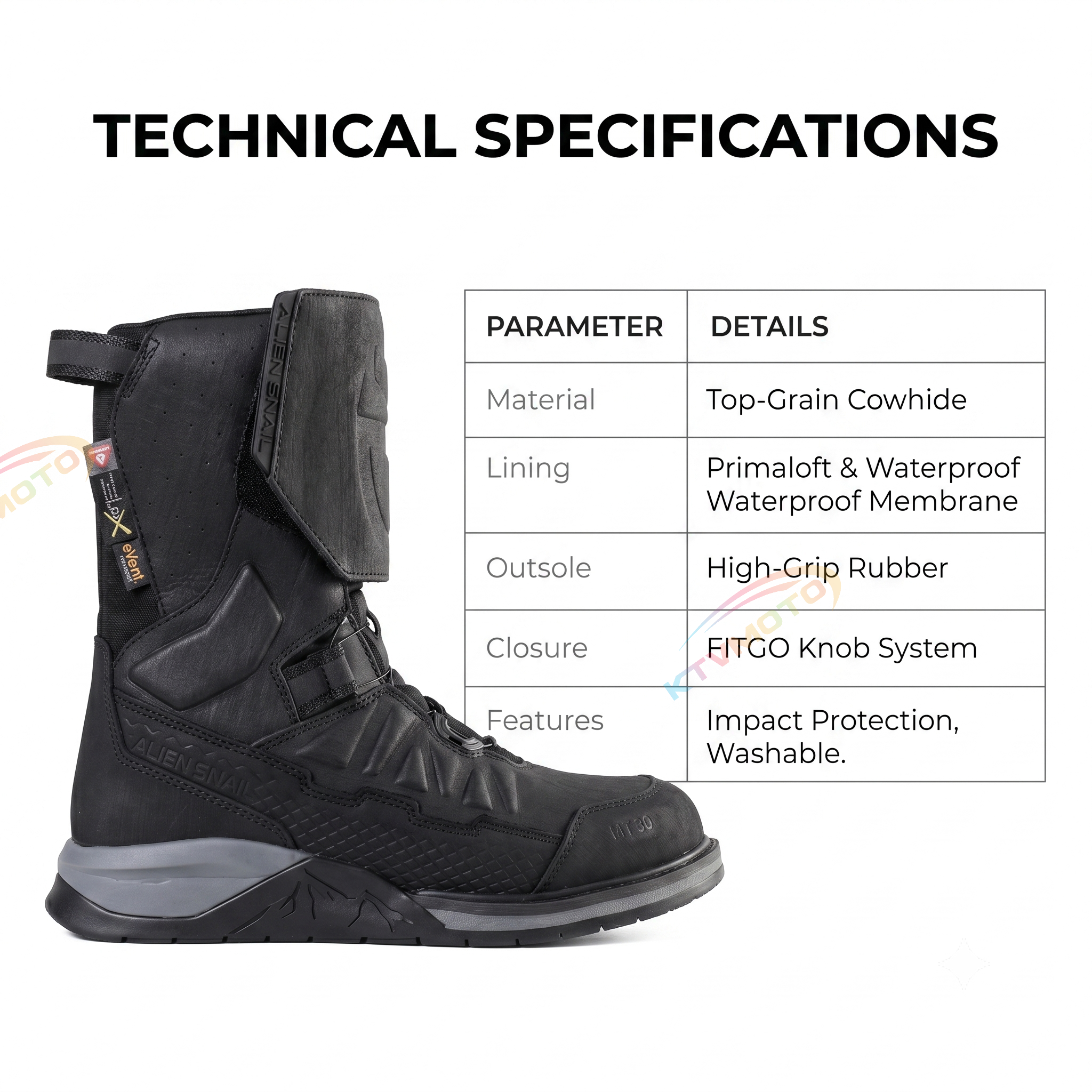 Motorcycle riding waterproof boots-K102