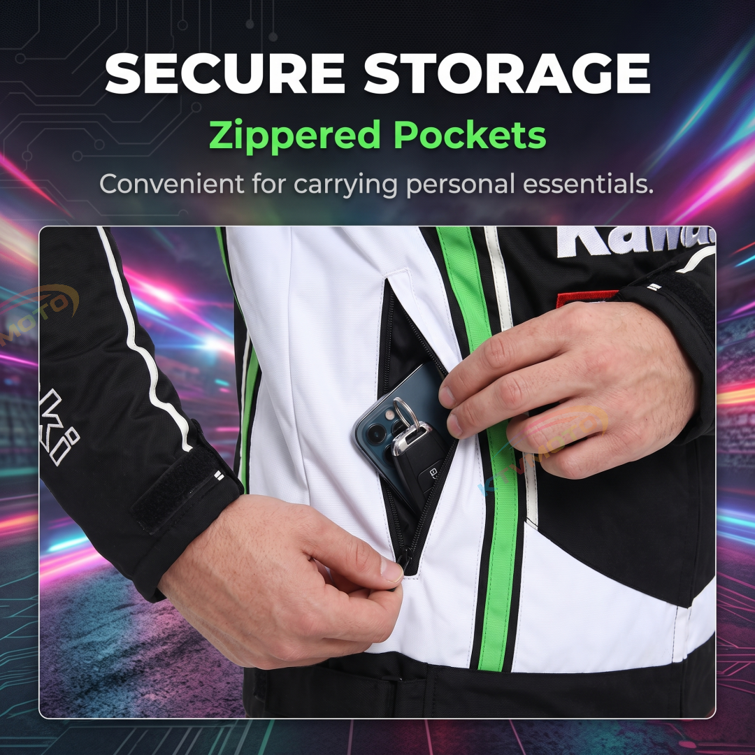 Motorcycle Riding Jacket with Protective Armor-J52
