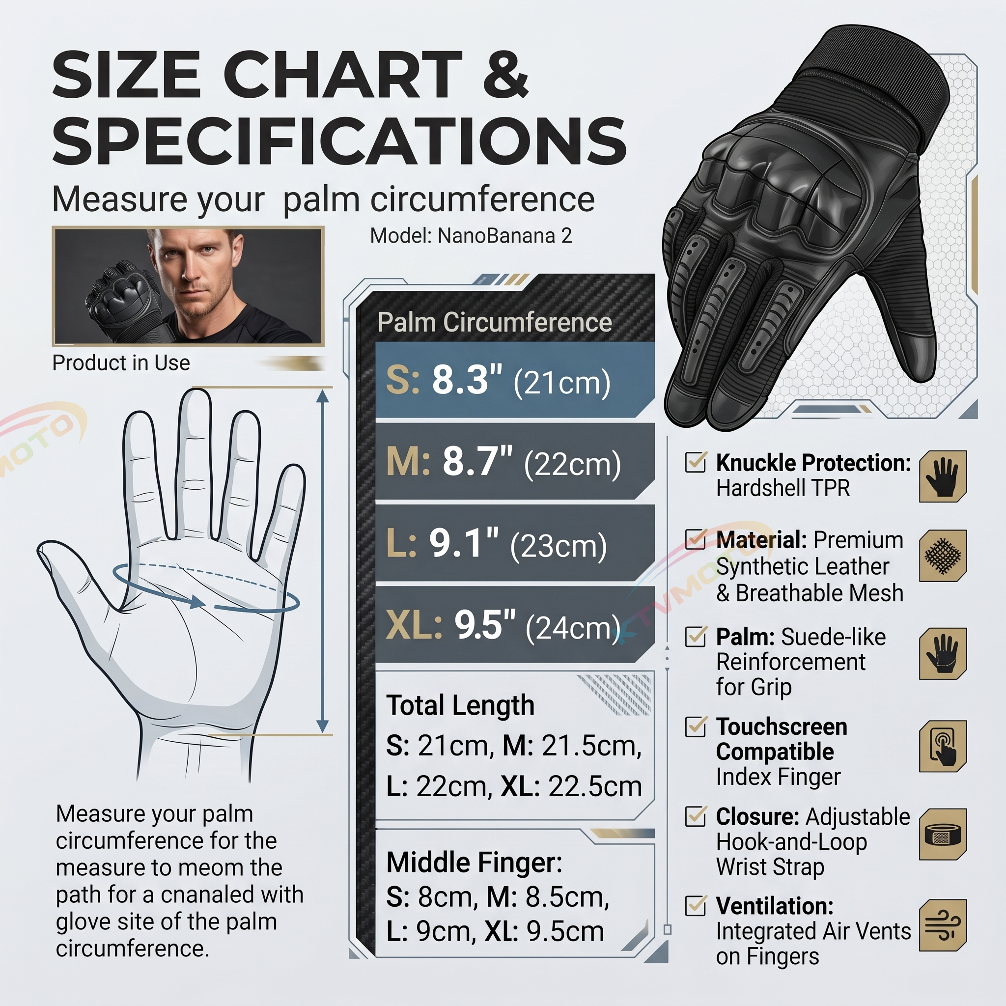 Motorcycle riding anti-slip gloves-G56