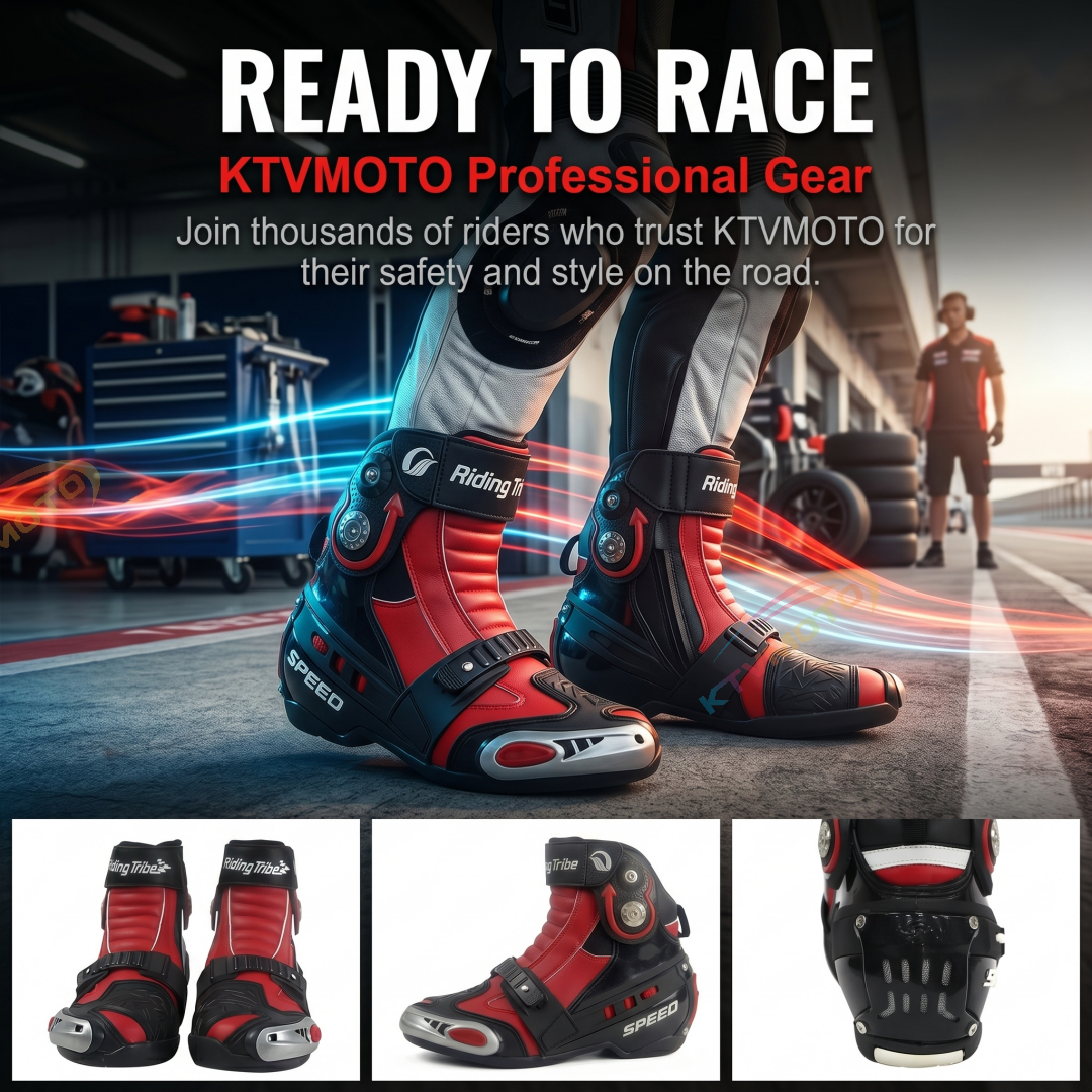 Breathable motorcycle racing short boots-K71