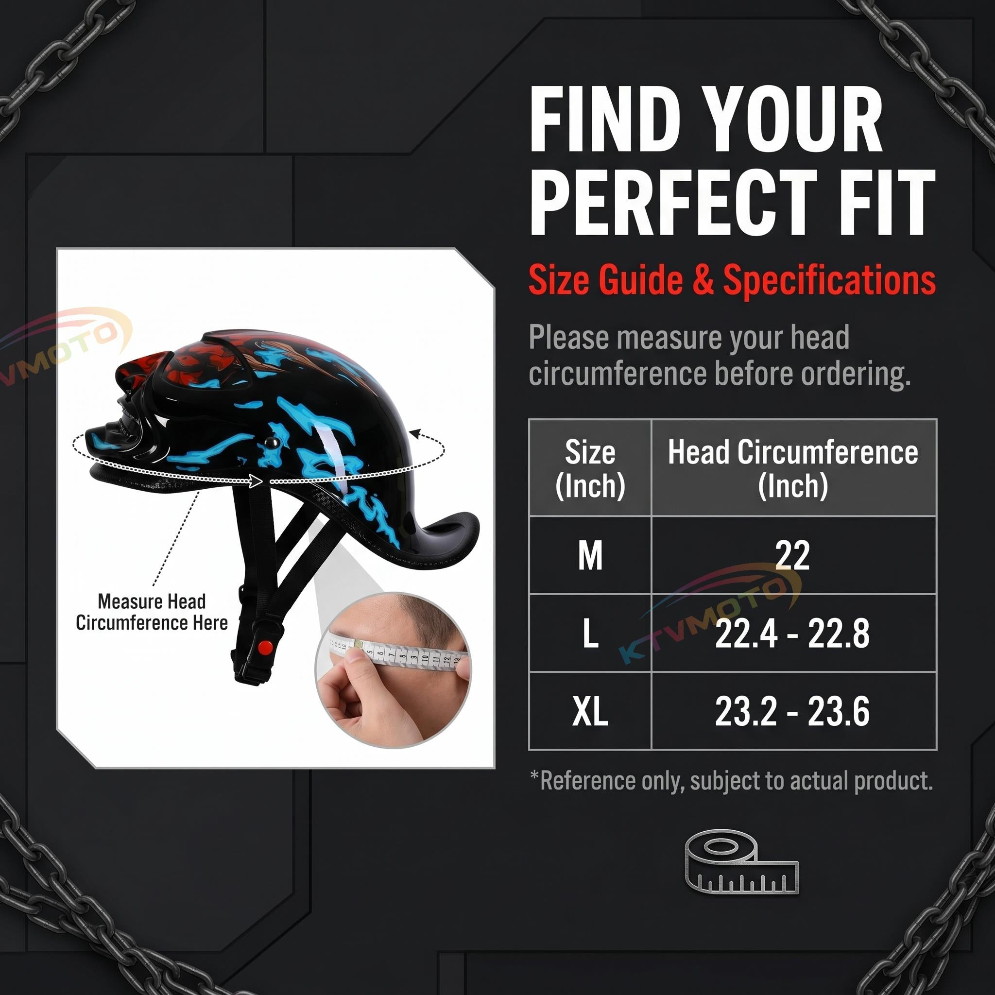 Classic ducktail motorcycle half-helmet Harley style — I41