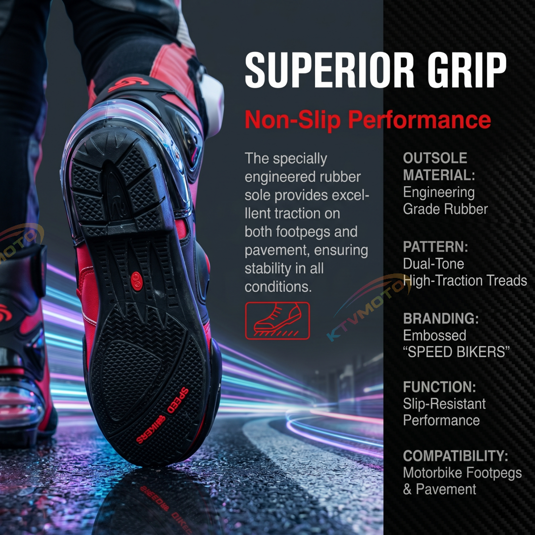 Motorcycle racing boots with ankle protection-K64