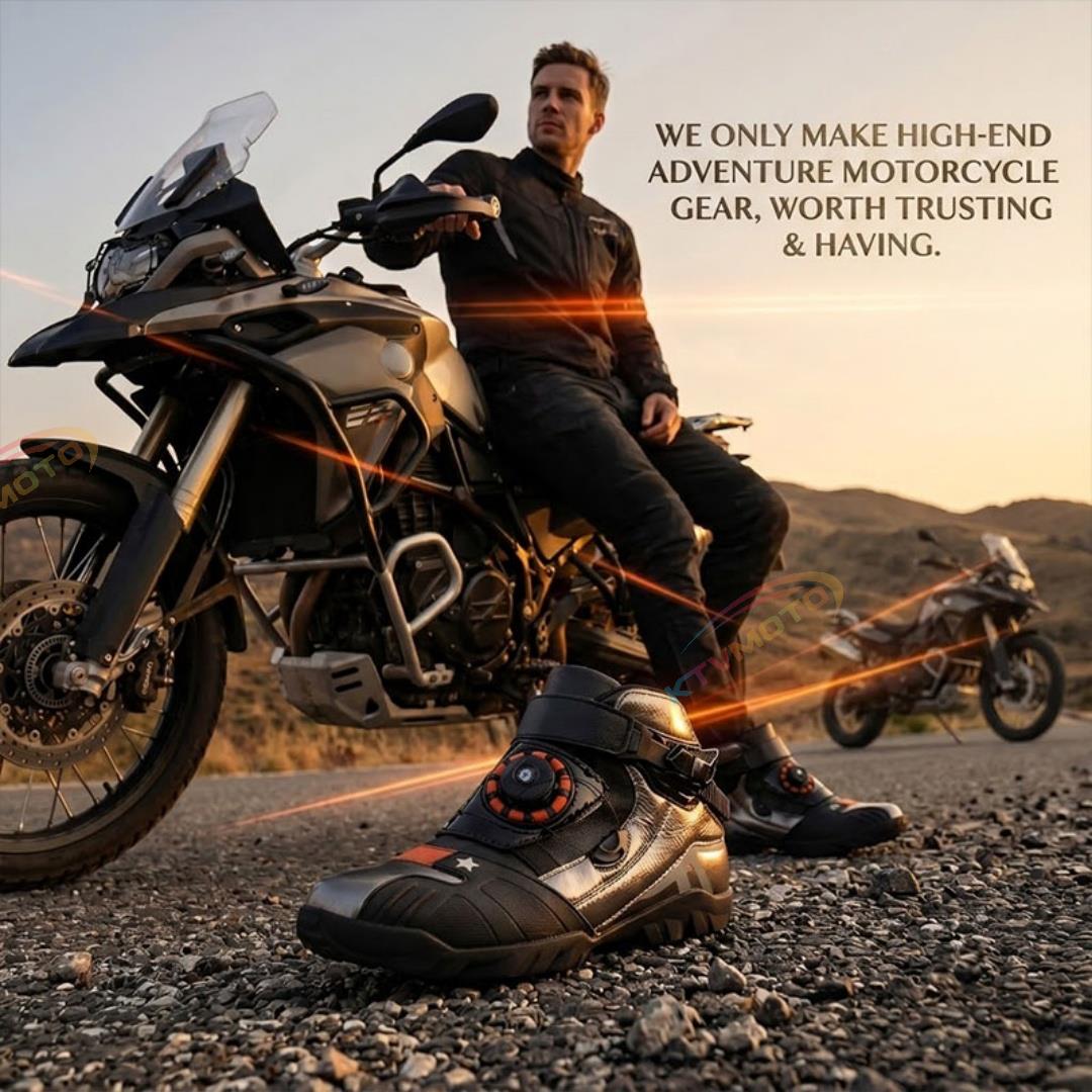 Low-cut adventure motorcycle boots-K137
