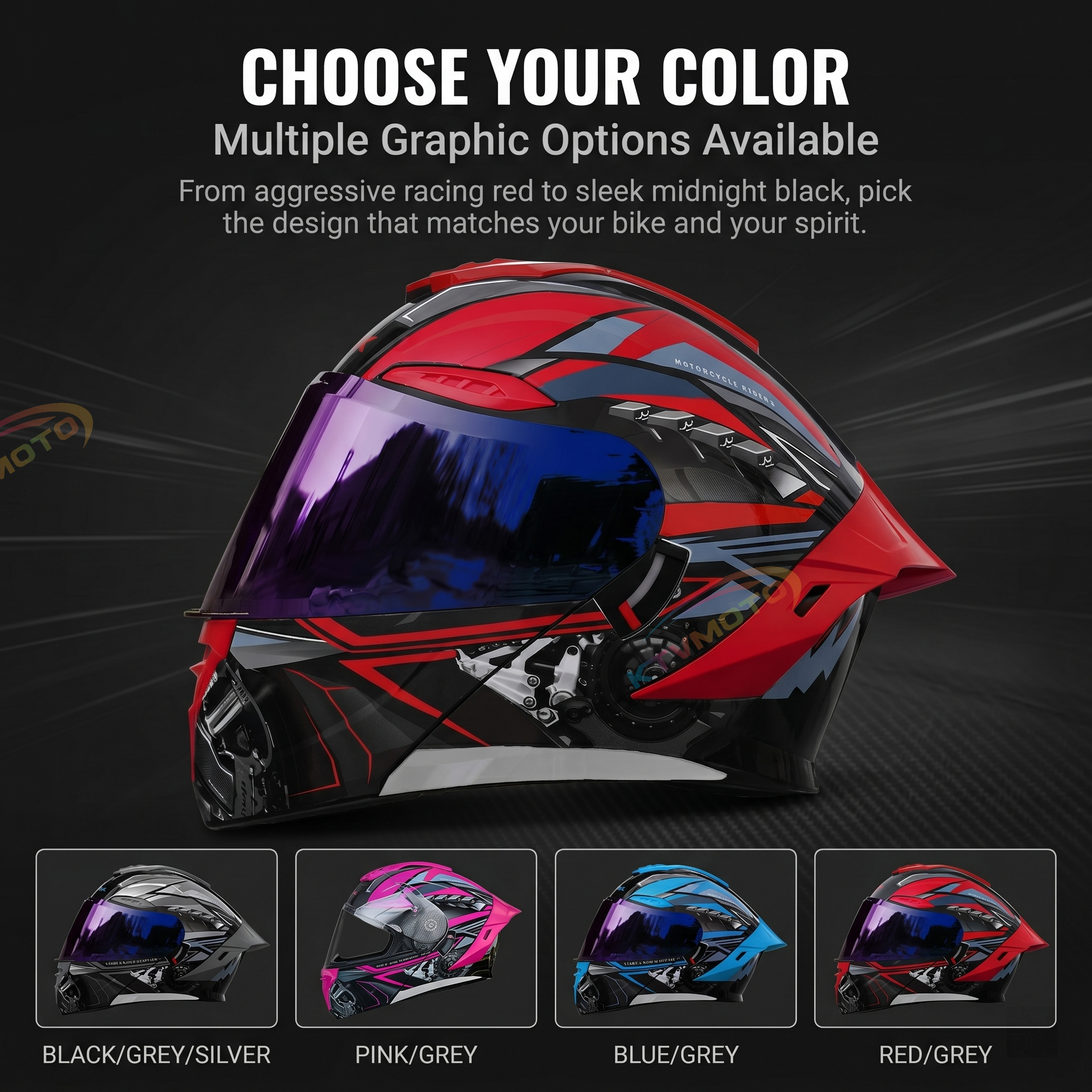 DOT certified modular motorcycle helmet-I124