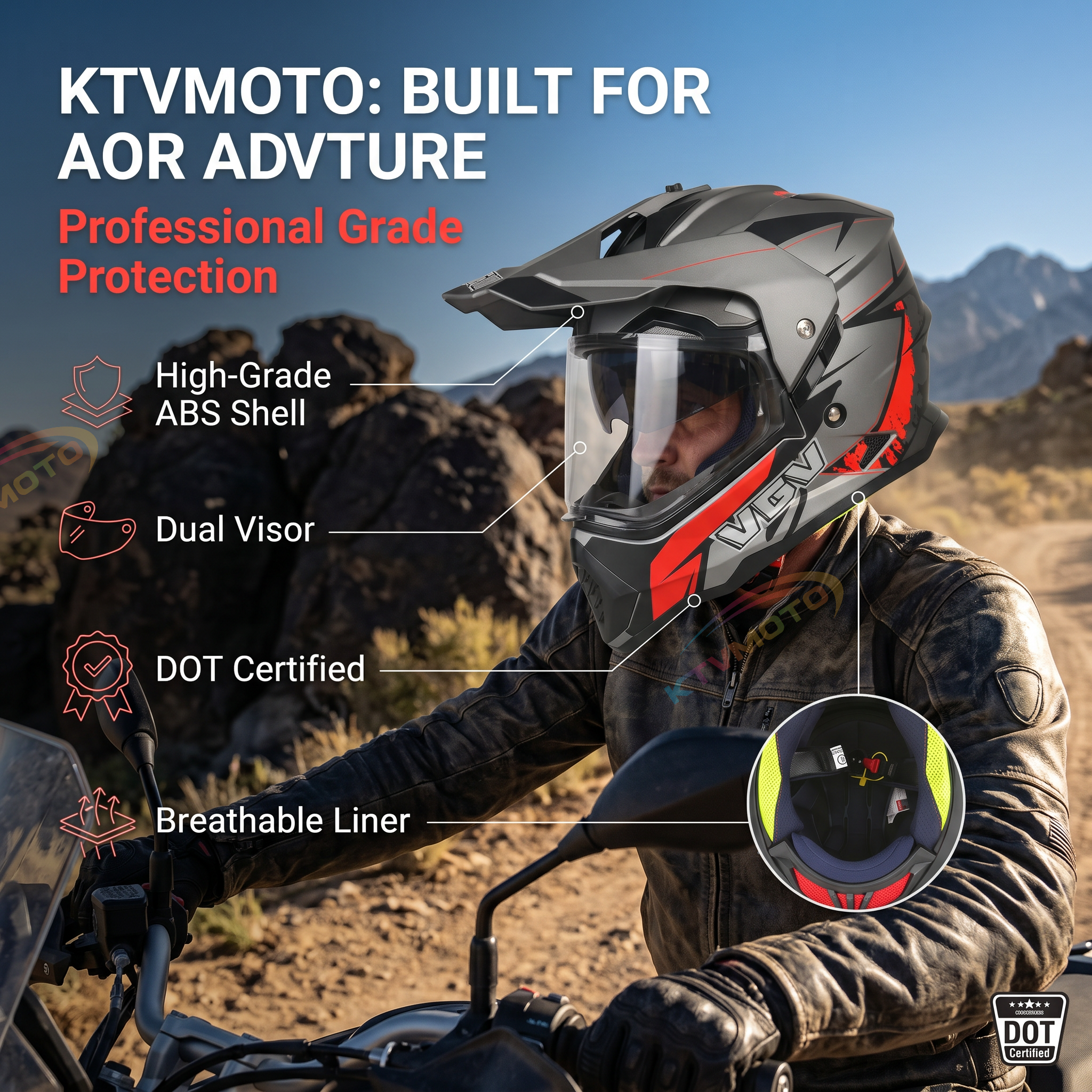 Full-face motorcycle helmet - I04