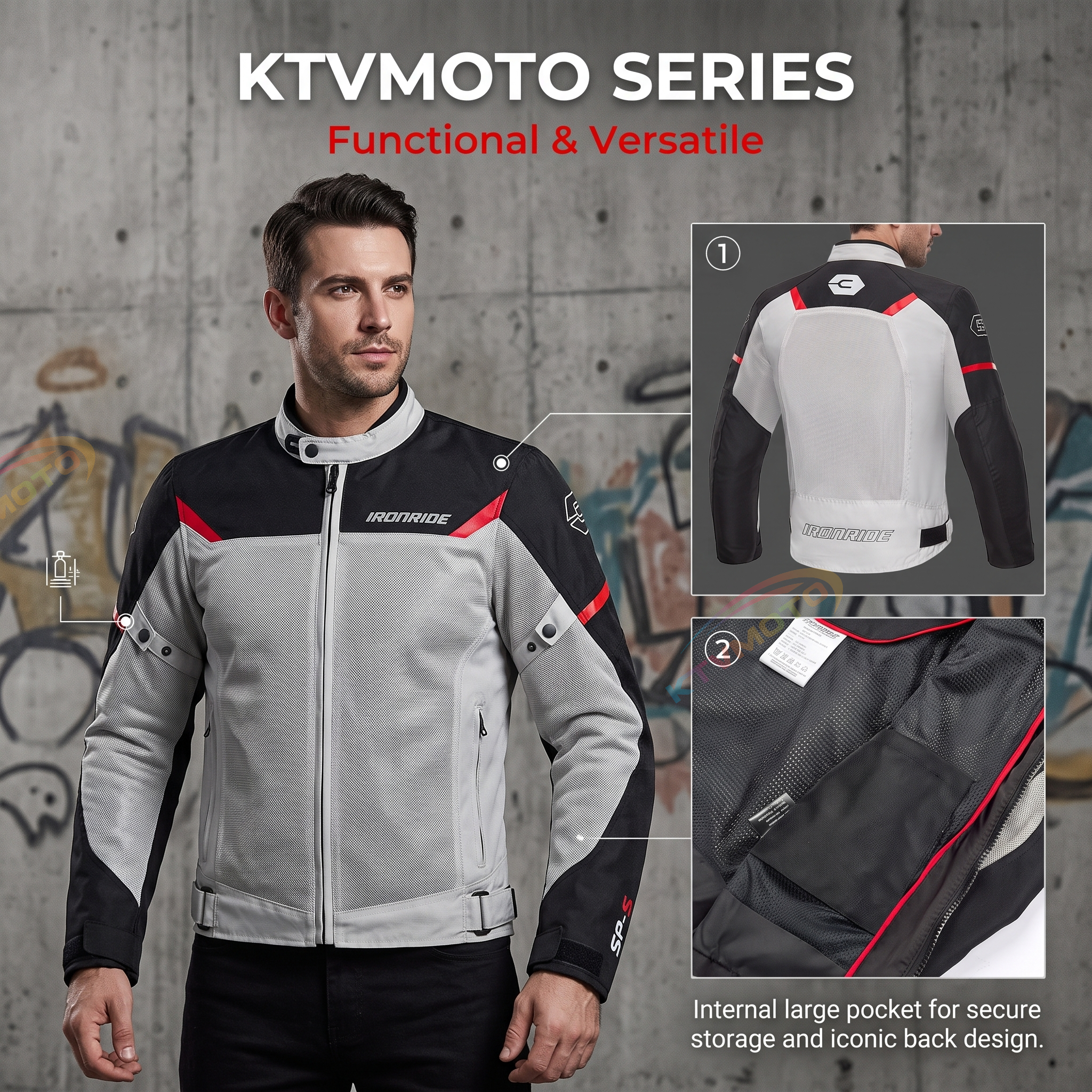 Breathable motorcycle riding clothes-J55