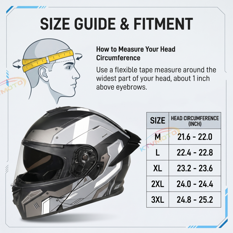 Dual-lens flip-up full-face helmet-I96