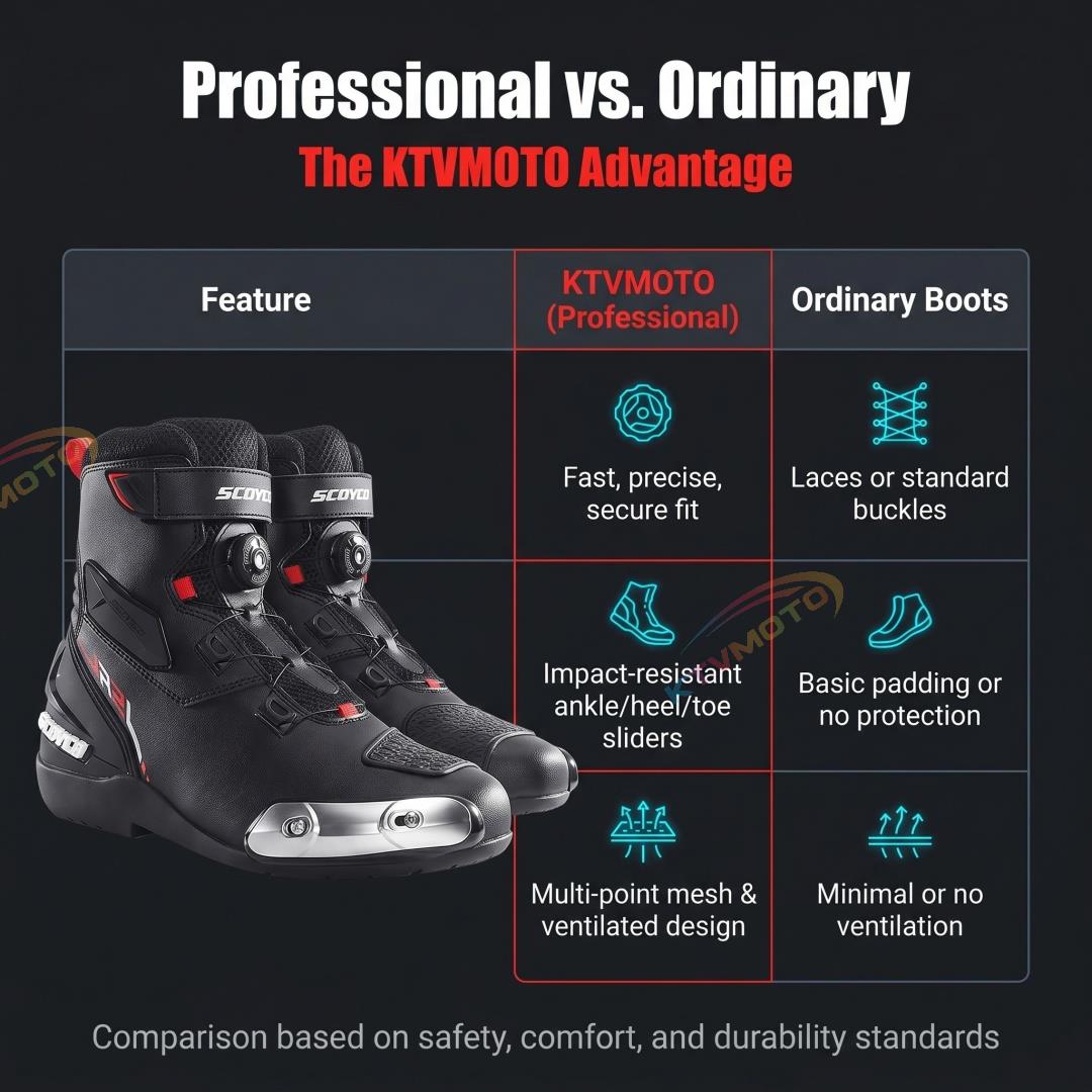 Waterproof Motorcycle Riding Boots Protective Shoes-K55