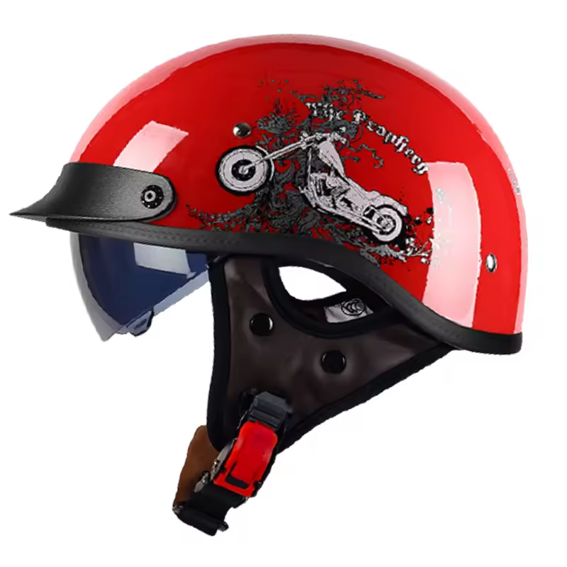 DOT Retro Open-Type Motorcycle Half Helmet Breathable-I13
