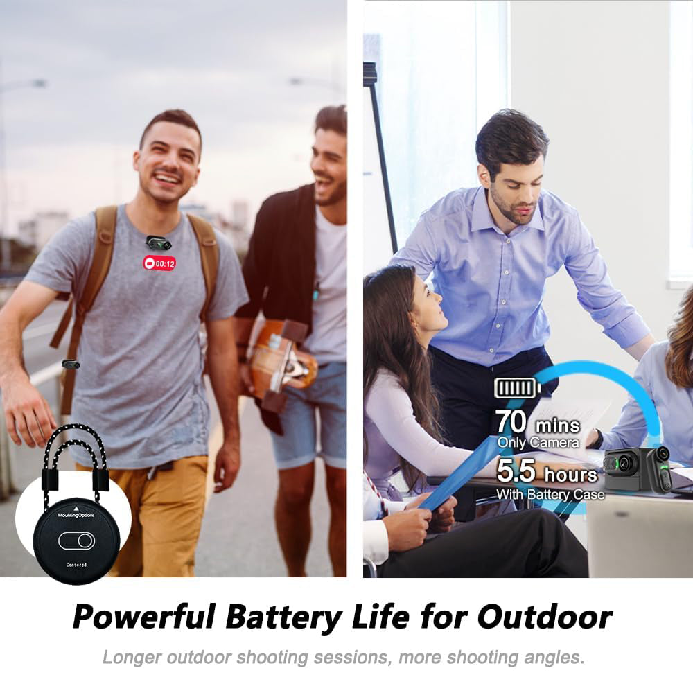 4K Mini Body Thumb Camera 128GB Wearable Sports Cameras