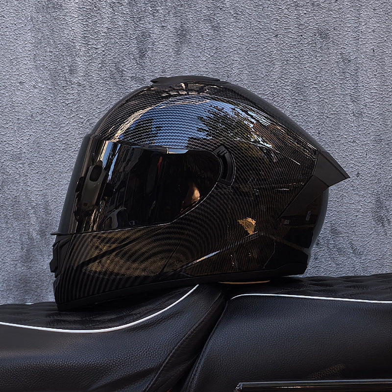 Dual-visor street helmet for sportbikes-I157