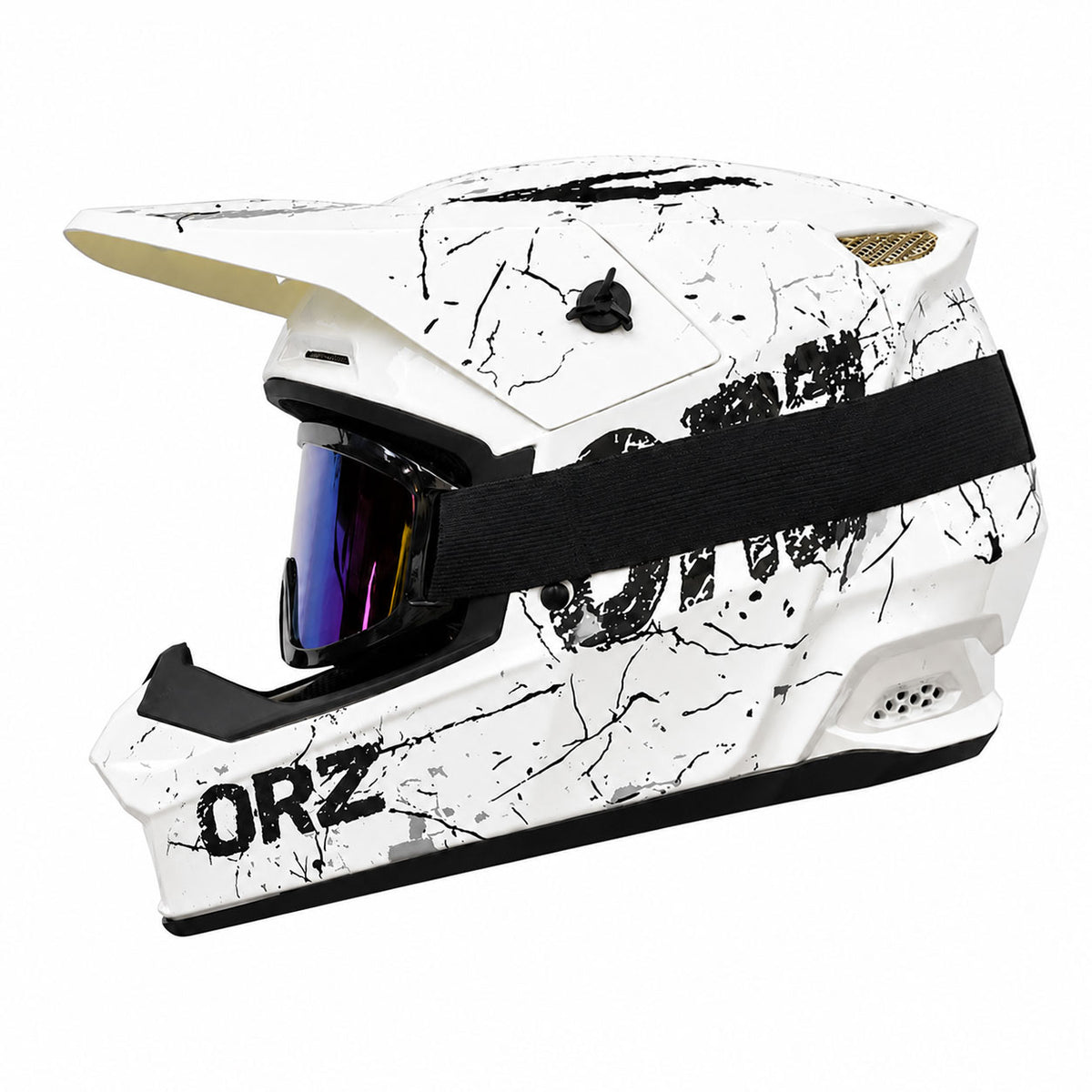 Stylish off-road motorcycle helmet with goggles-I173