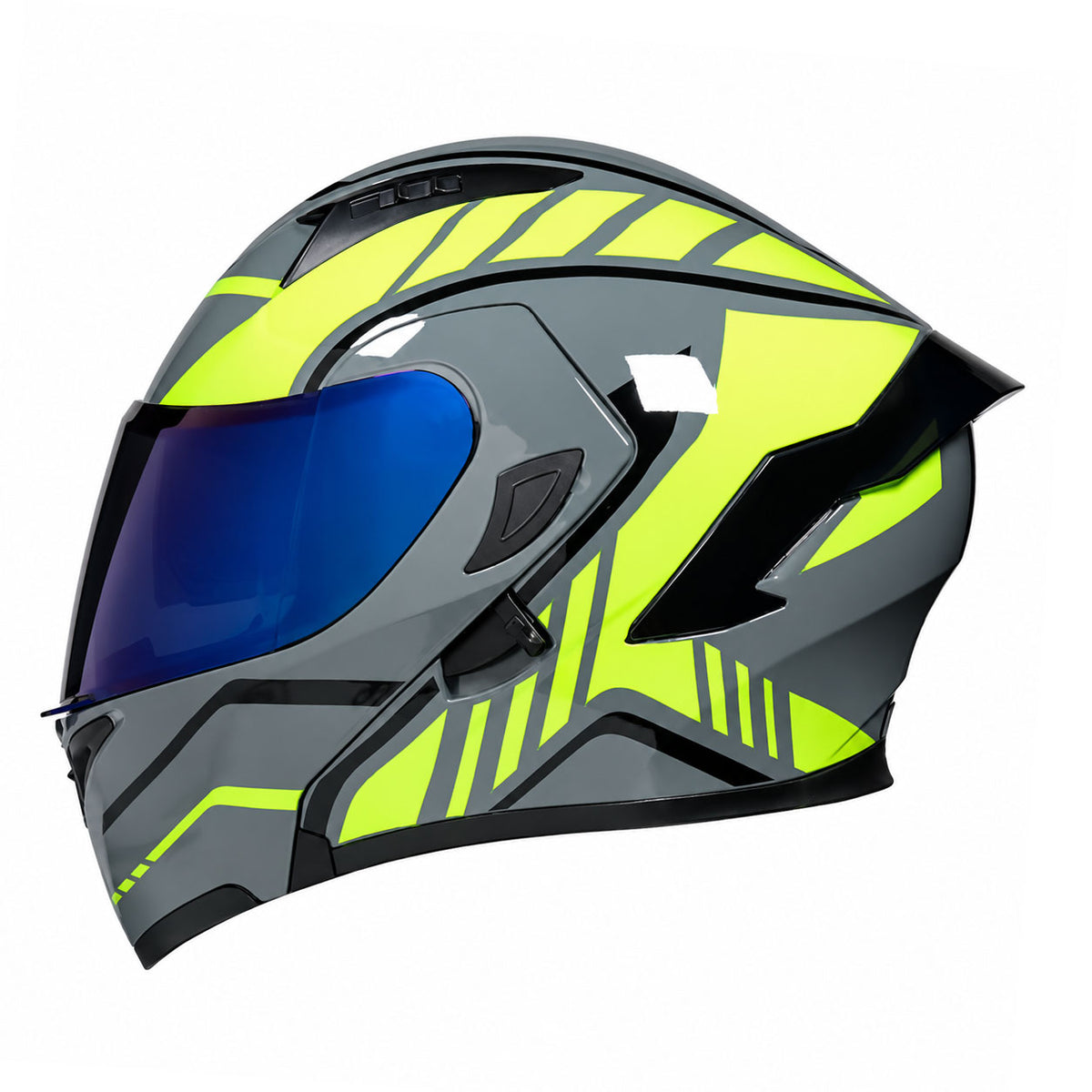 Stylish Modular Motorcycle Helmet with Dual Visors and Rear Spoiler-I153