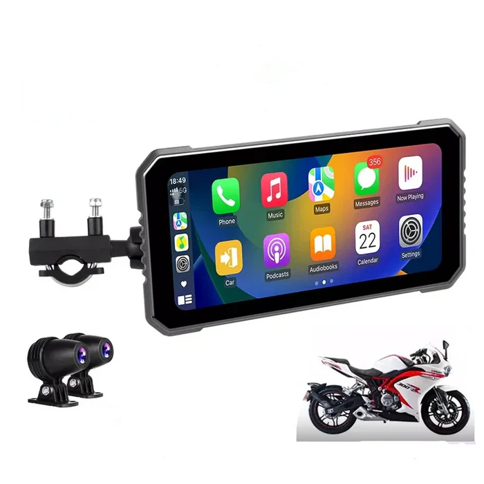 6.25 Inch 4K DVR GPS Motorcycle Navigation -P04