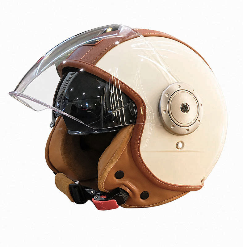 Dual-lens open-back Bluetooth motorcycle helmet-I27