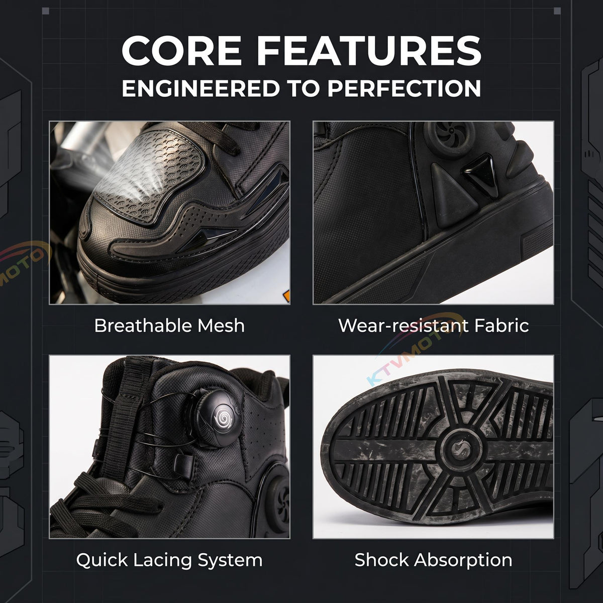 Waterproof motorcycle riding shoes-K52